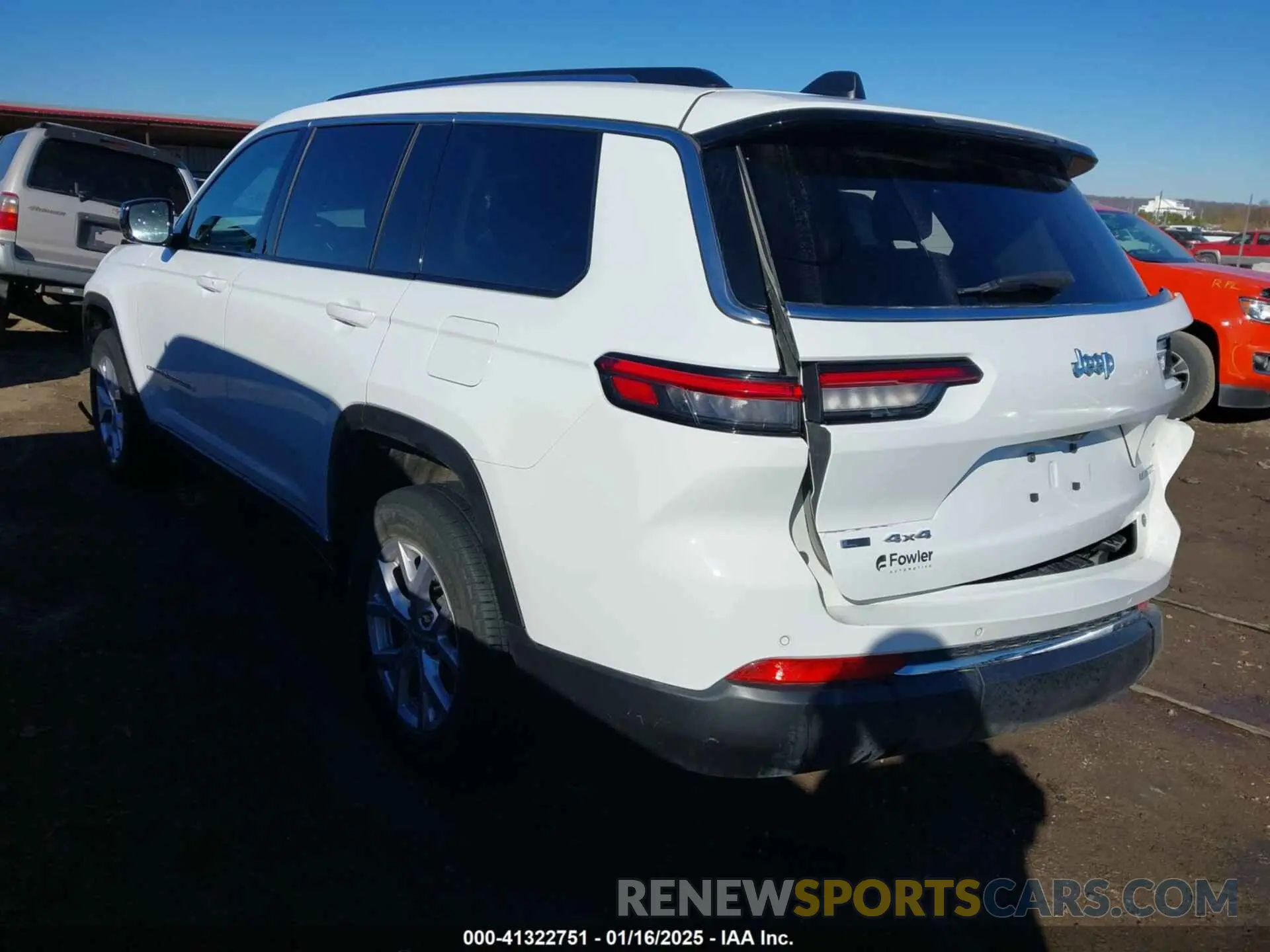 3 fotografías del automóvil dañado 1C4RJKBG7N8622646 JEEP GRAND CHEROKEE L 2022
