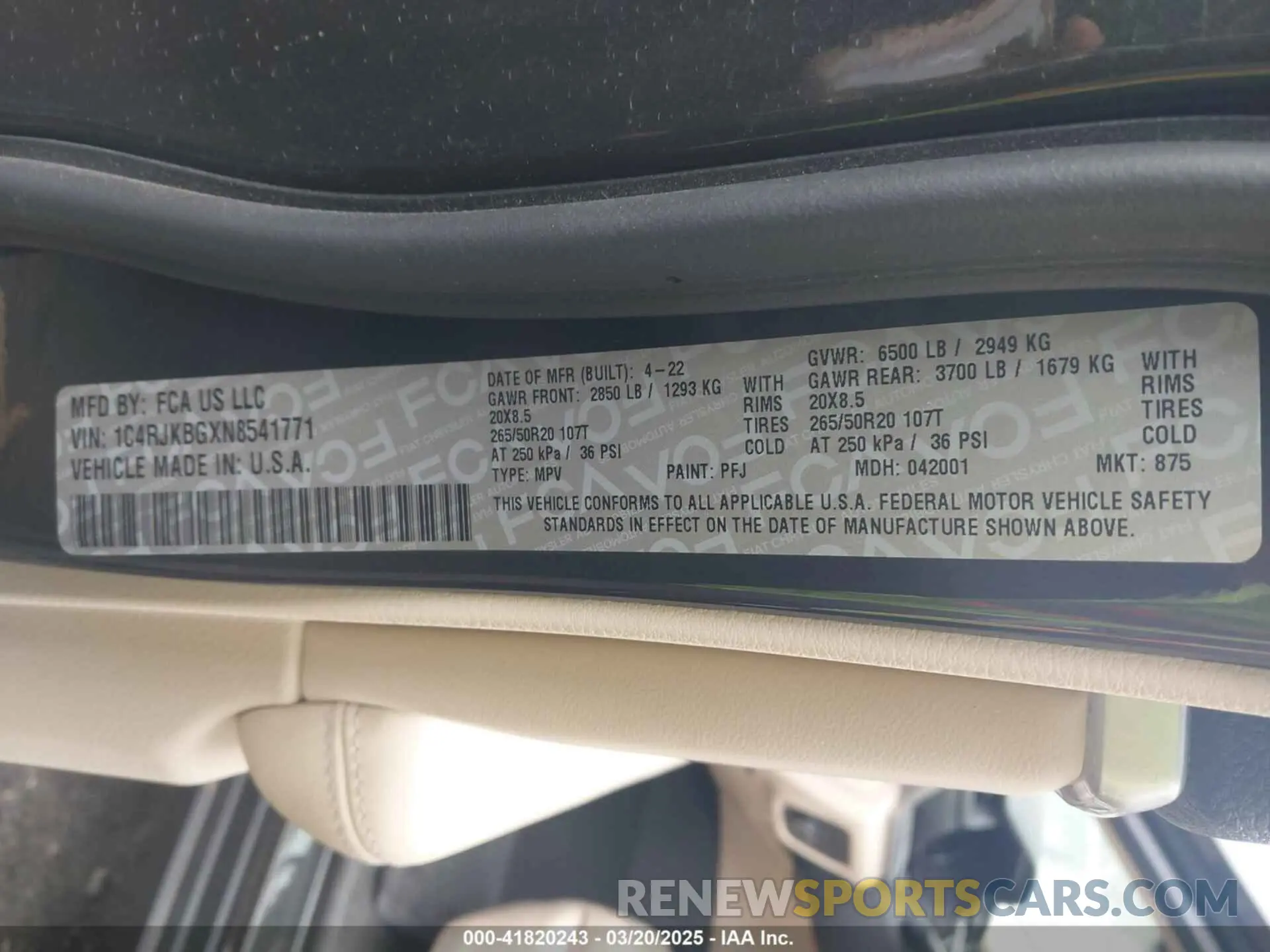 9 fotografías del automóvil dañado 1C4RJKBGXN8541771 JEEP GRAND CHEROKEE L 2022