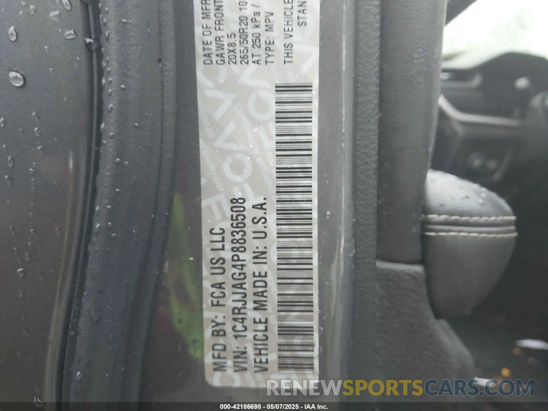 9 fotografías del automóvil dañado 1C4RJJAG4P8836508 JEEP GRAND CHEROKEE L 2023