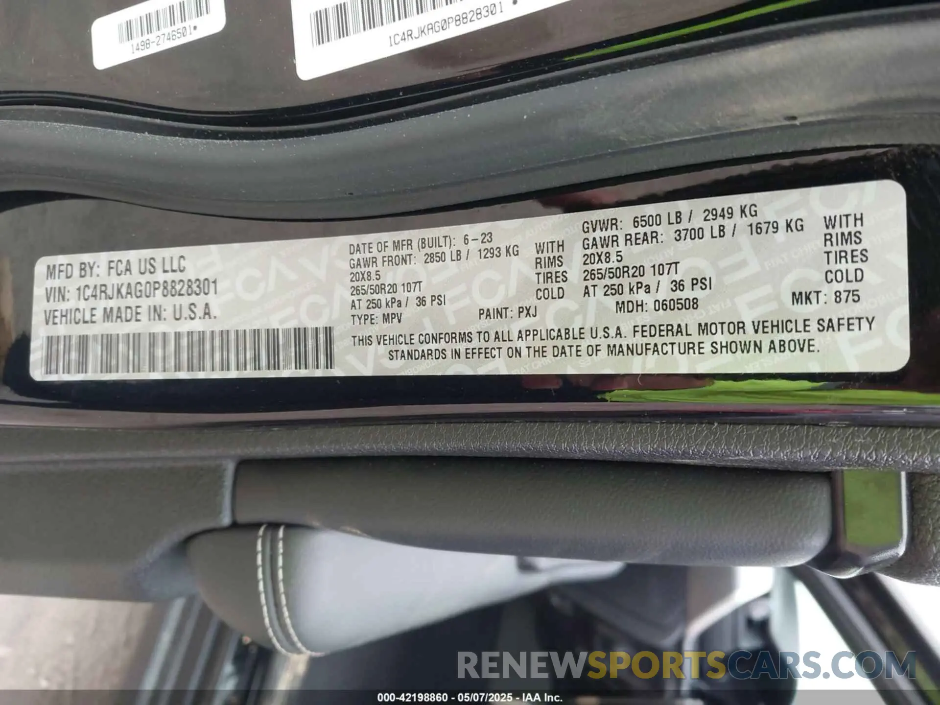 9 fotografías del automóvil dañado 1C4RJKAG0P8828301 JEEP GRAND CHEROKEE L 2023