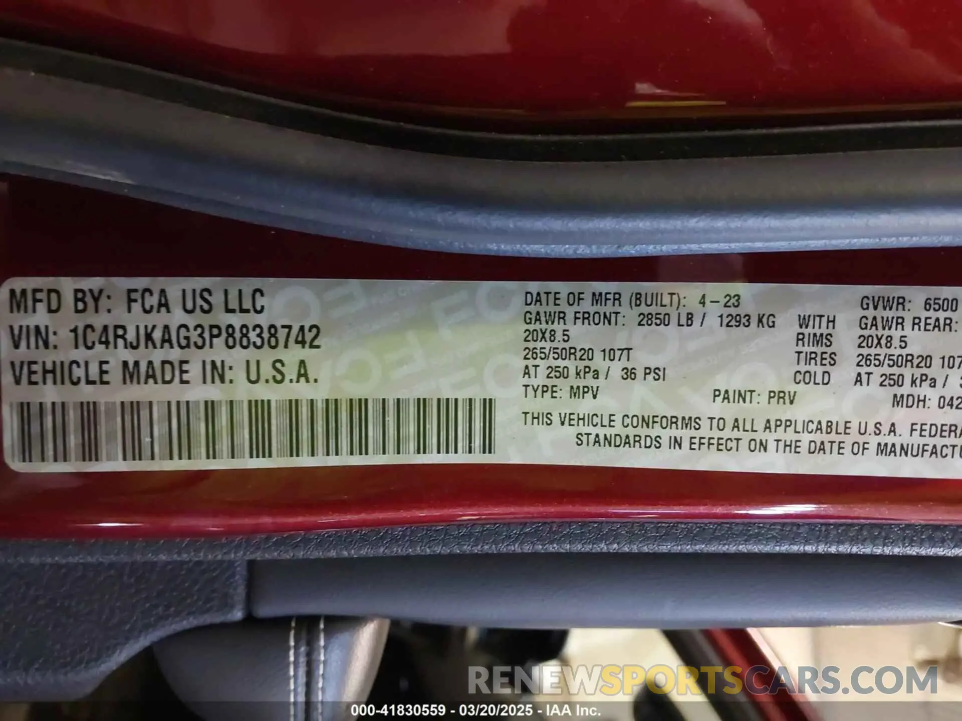 9 fotografías del automóvil dañado 1C4RJKAG3P8838742 JEEP GRAND CHEROKEE L 2023