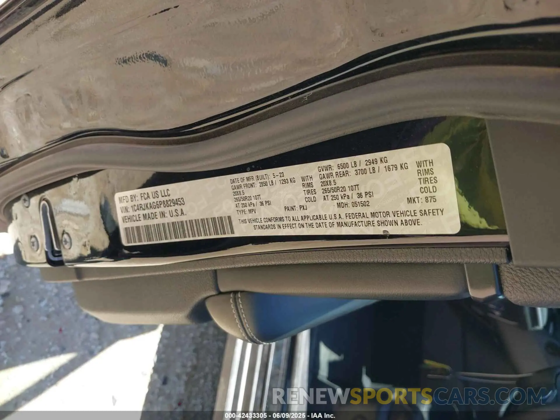 9 fotografías del automóvil dañado 1C4RJKAG6P8829453 JEEP GRAND CHEROKEE L 2023
