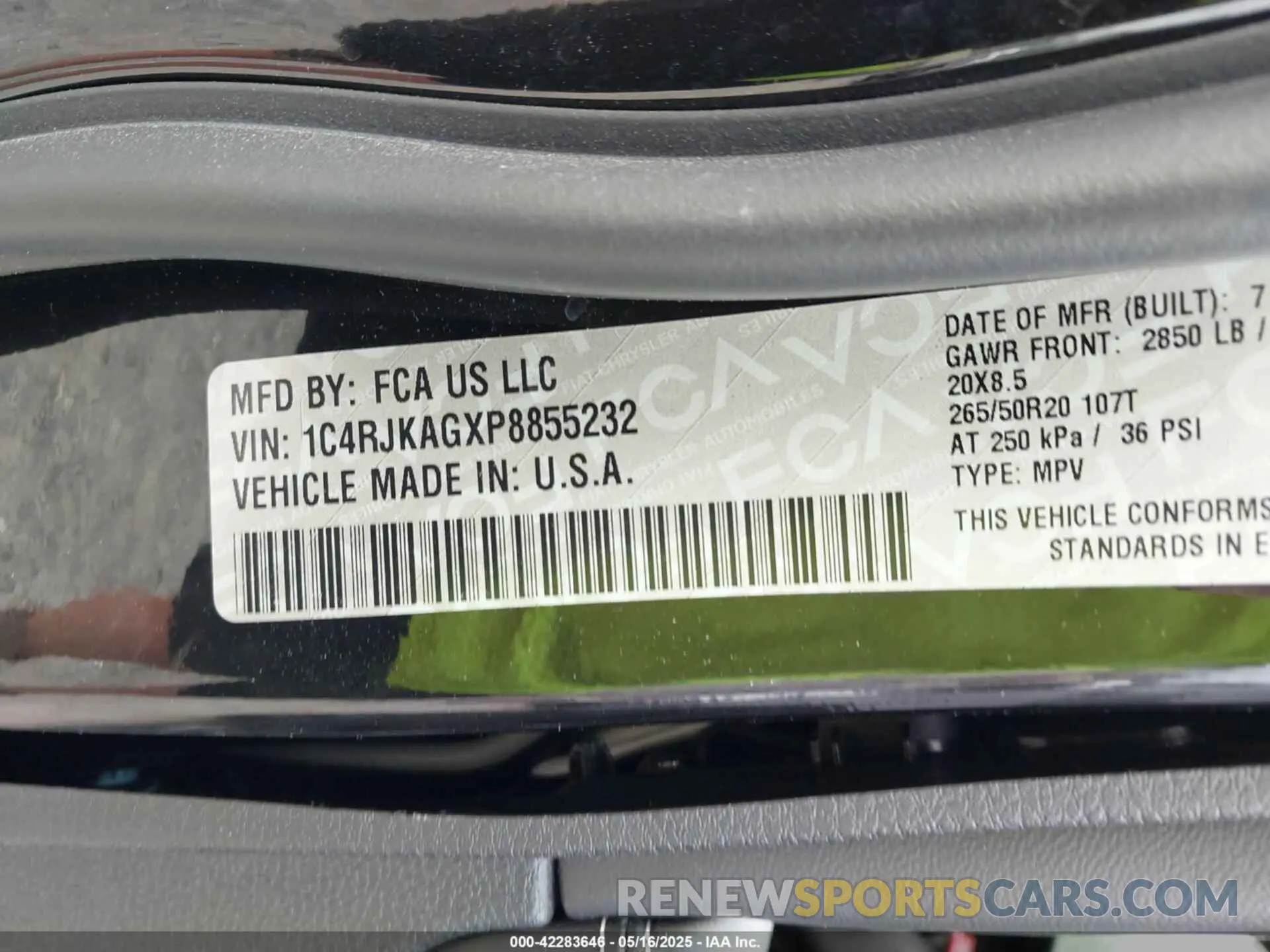 9 fotografías del automóvil dañado 1C4RJKAGXP8855232 JEEP GRAND CHEROKEE L 2023