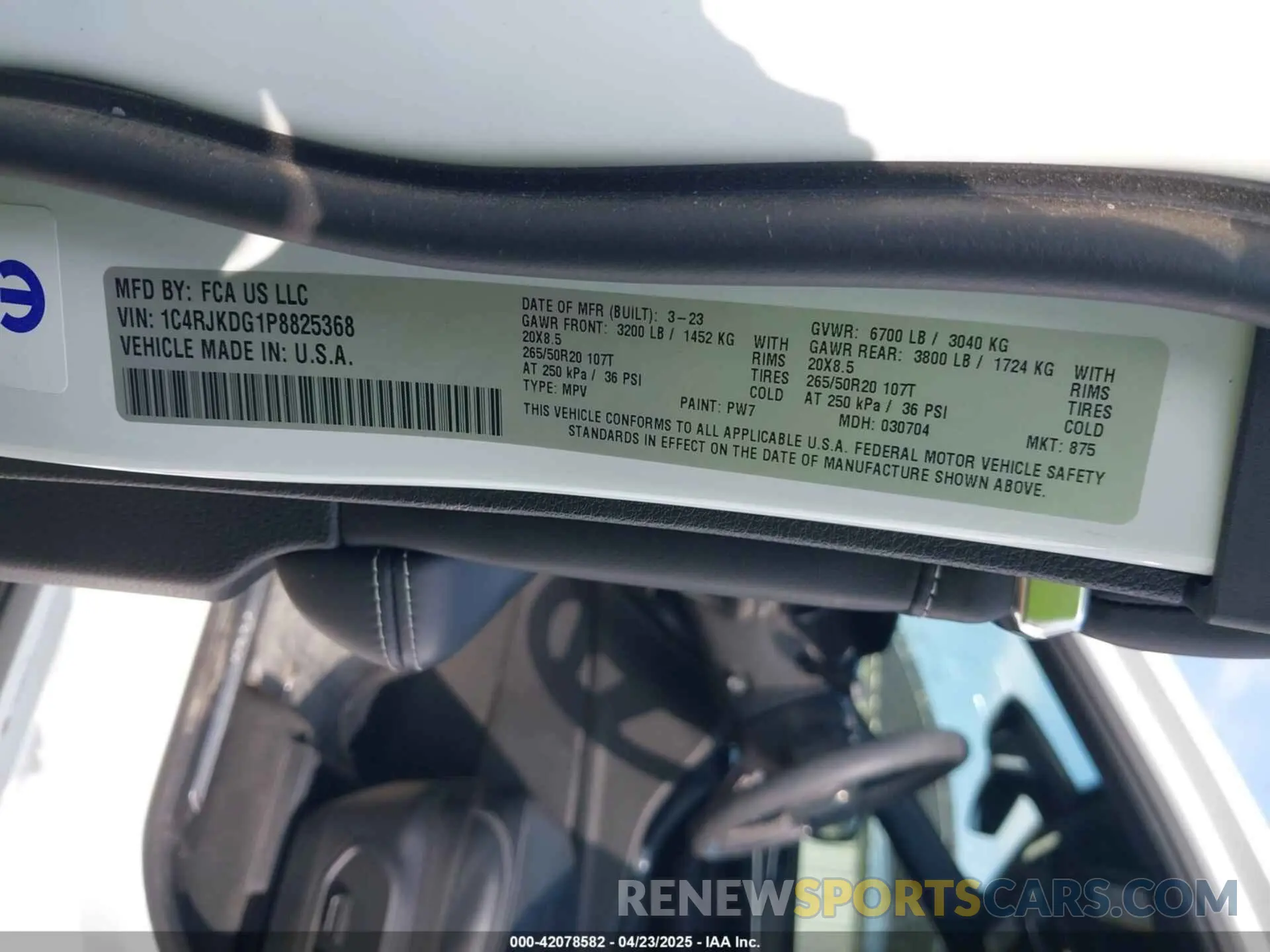 9 fotografías del automóvil dañado 1C4RJKDG1P8825368 JEEP GRAND CHEROKEE L 2023