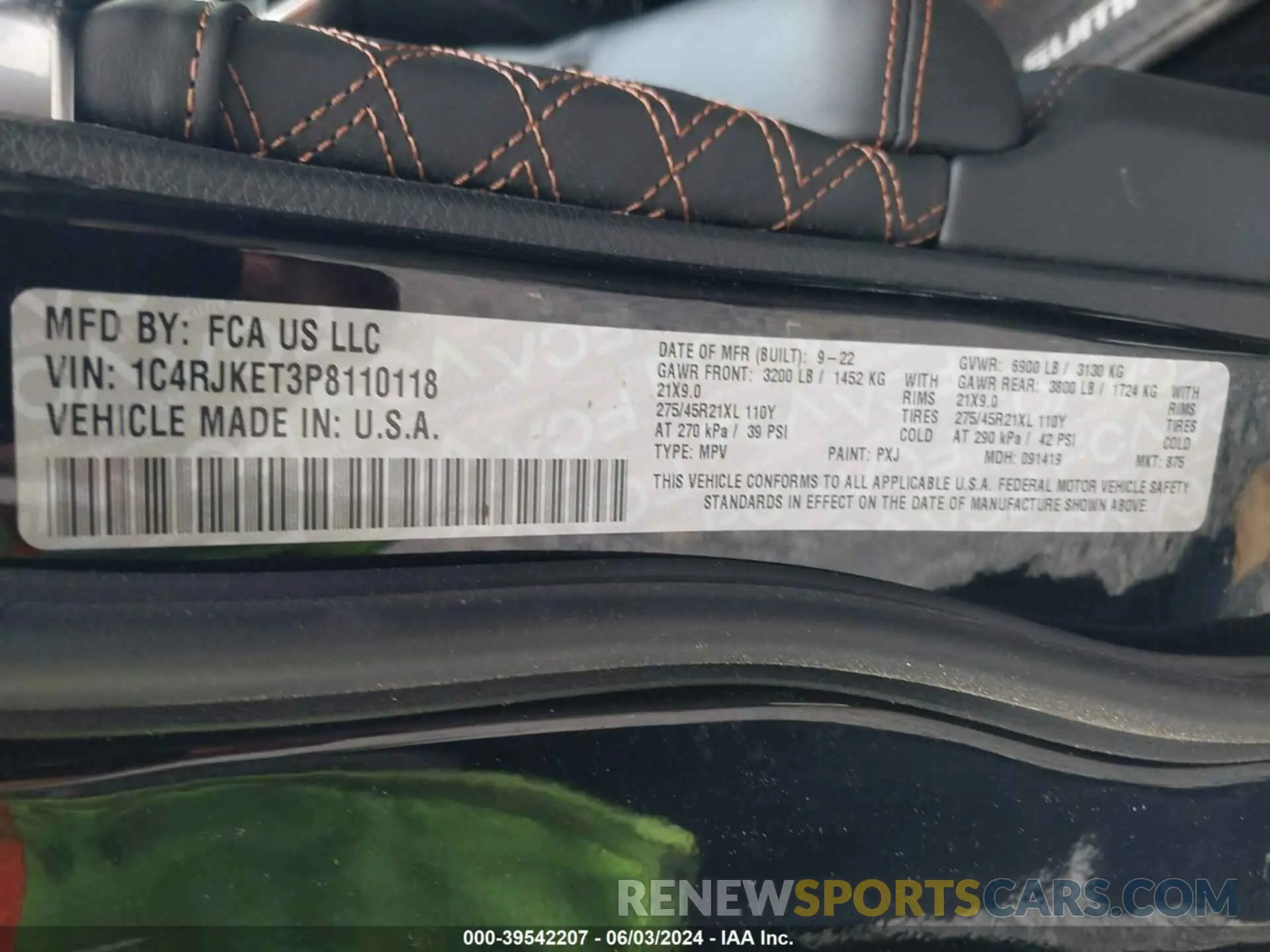 9 fotografías del automóvil dañado 1C4RJKET3P8110118 JEEP GRAND CHEROKEE L 2023