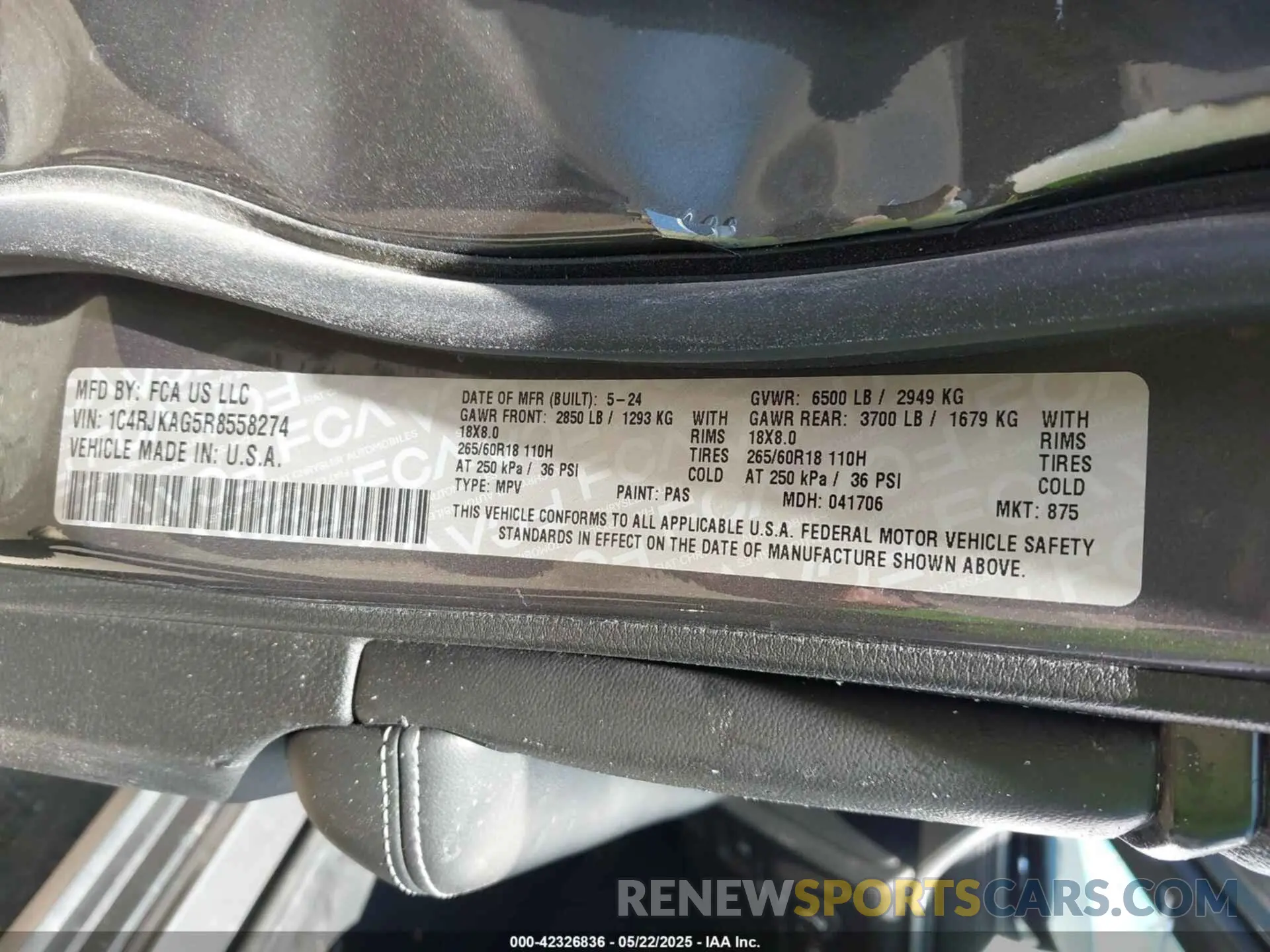9 fotografías del automóvil dañado 1C4RJKAG5R8558274 JEEP GRAND CHEROKEE L 2024