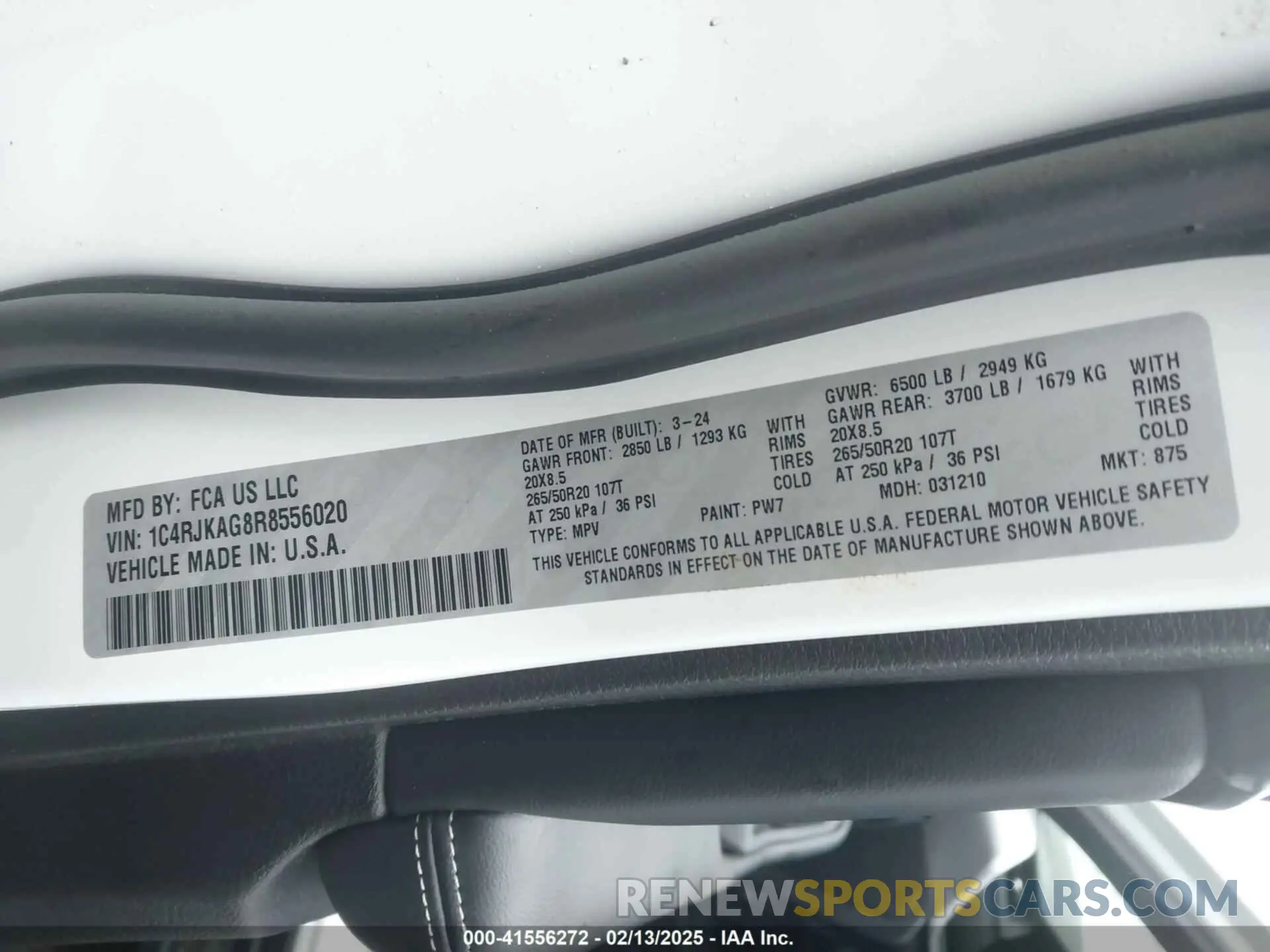 9 fotografías del automóvil dañado 1C4RJKAG8R8556020 JEEP GRAND CHEROKEE L 2024
