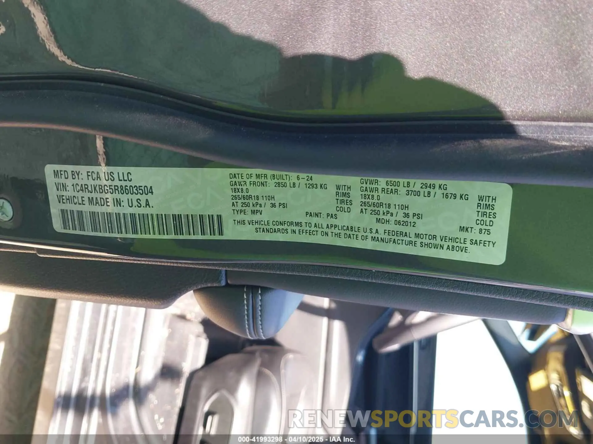 9 fotografías del automóvil dañado 1C4RJKBG5R8603504 JEEP GRAND CHEROKEE L 2024