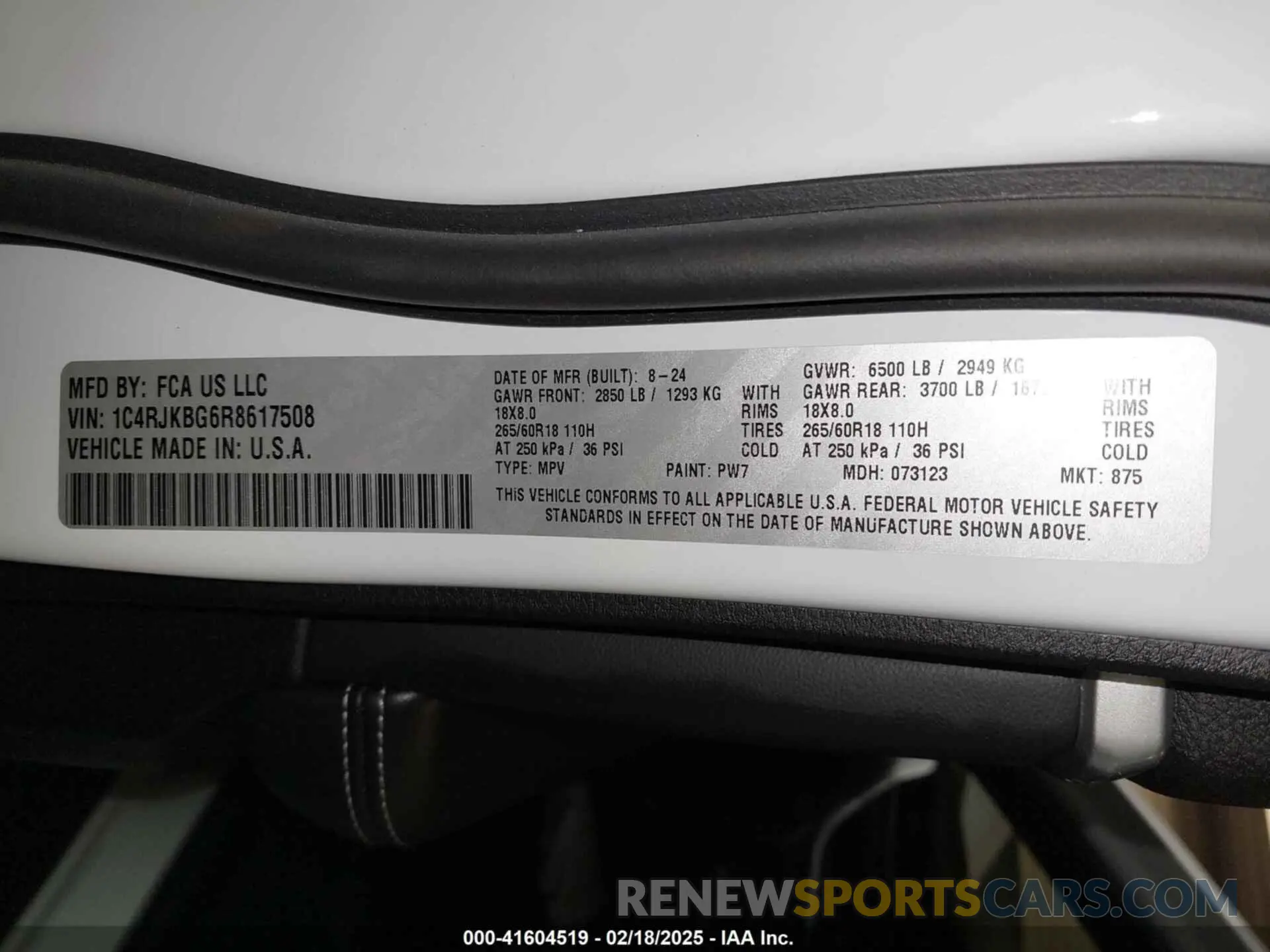 9 fotografías del automóvil dañado 1C4RJKBG6R8617508 JEEP GRAND CHEROKEE L 2024