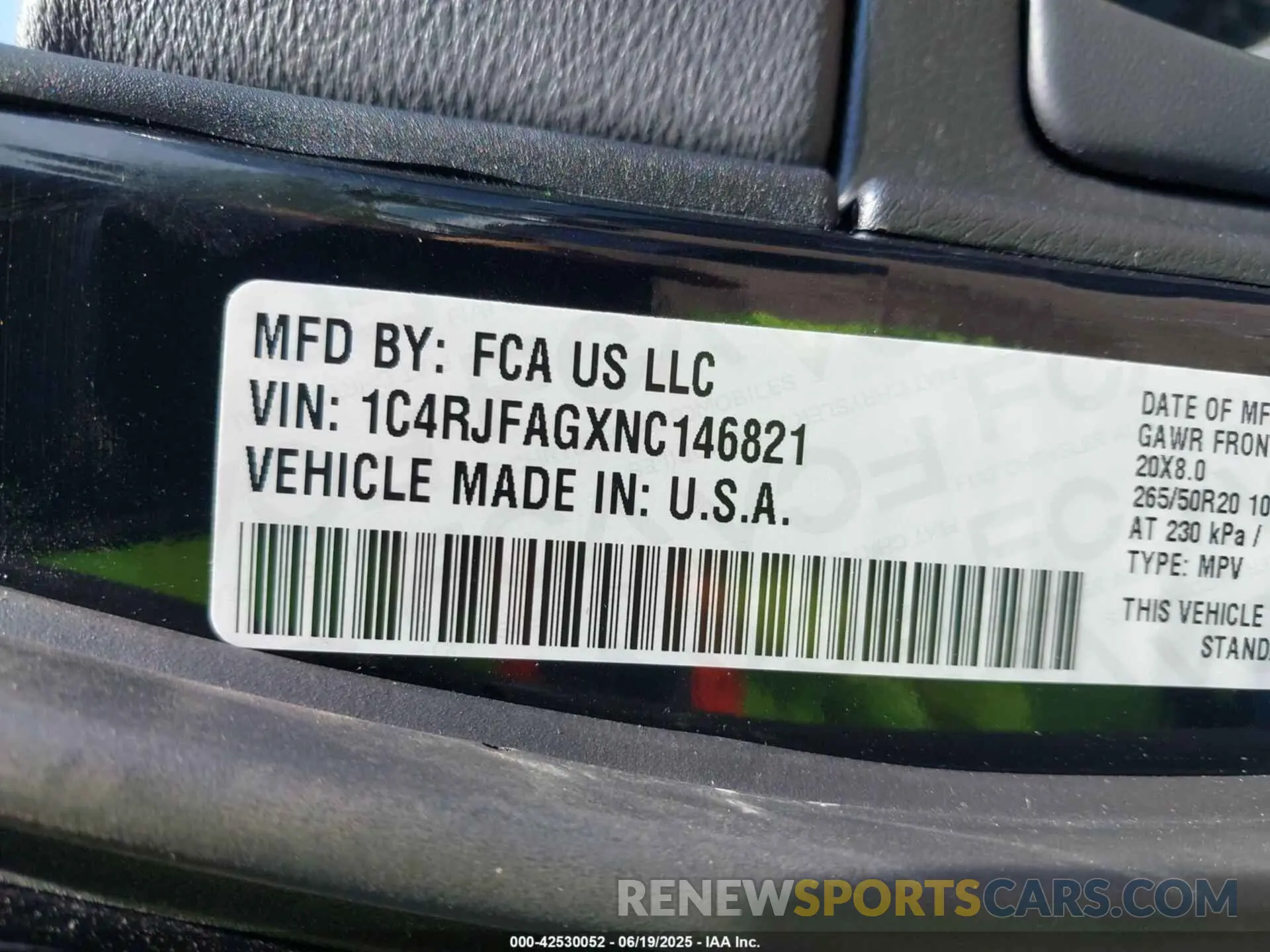 9 fotografías del automóvil dañado 1C4RJFAGXNC146821 JEEP GRAND CHEROKEE WK 2022