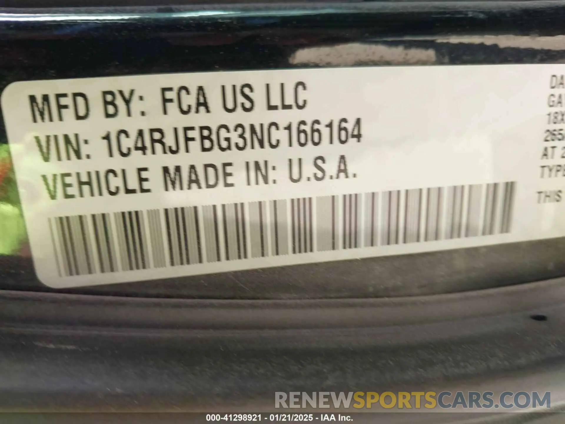 9 fotografías del automóvil dañado 1C4RJFBG3NC166164 JEEP GRAND CHEROKEE WK 2022