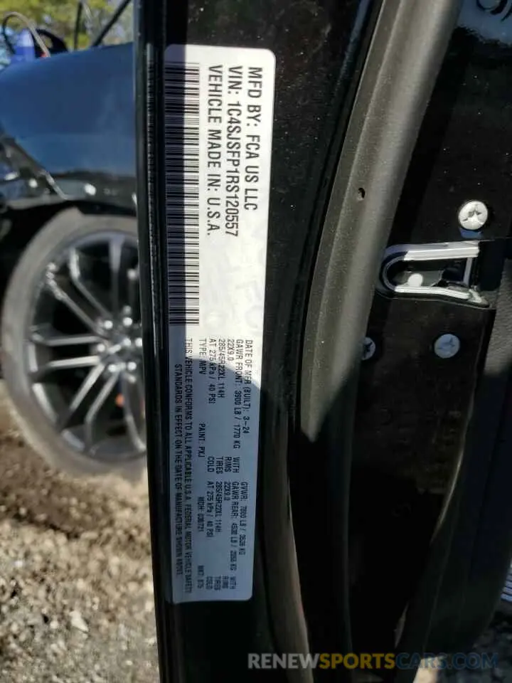 13 fotografías del automóvil dañado 1C4SJSFP1RS120557 JEEP GRAND WAGO 2024