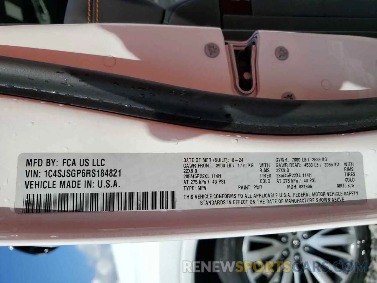13 fotografías del automóvil dañado 1C4SJSGP6RS184821 JEEP GRAND WAGO 2024