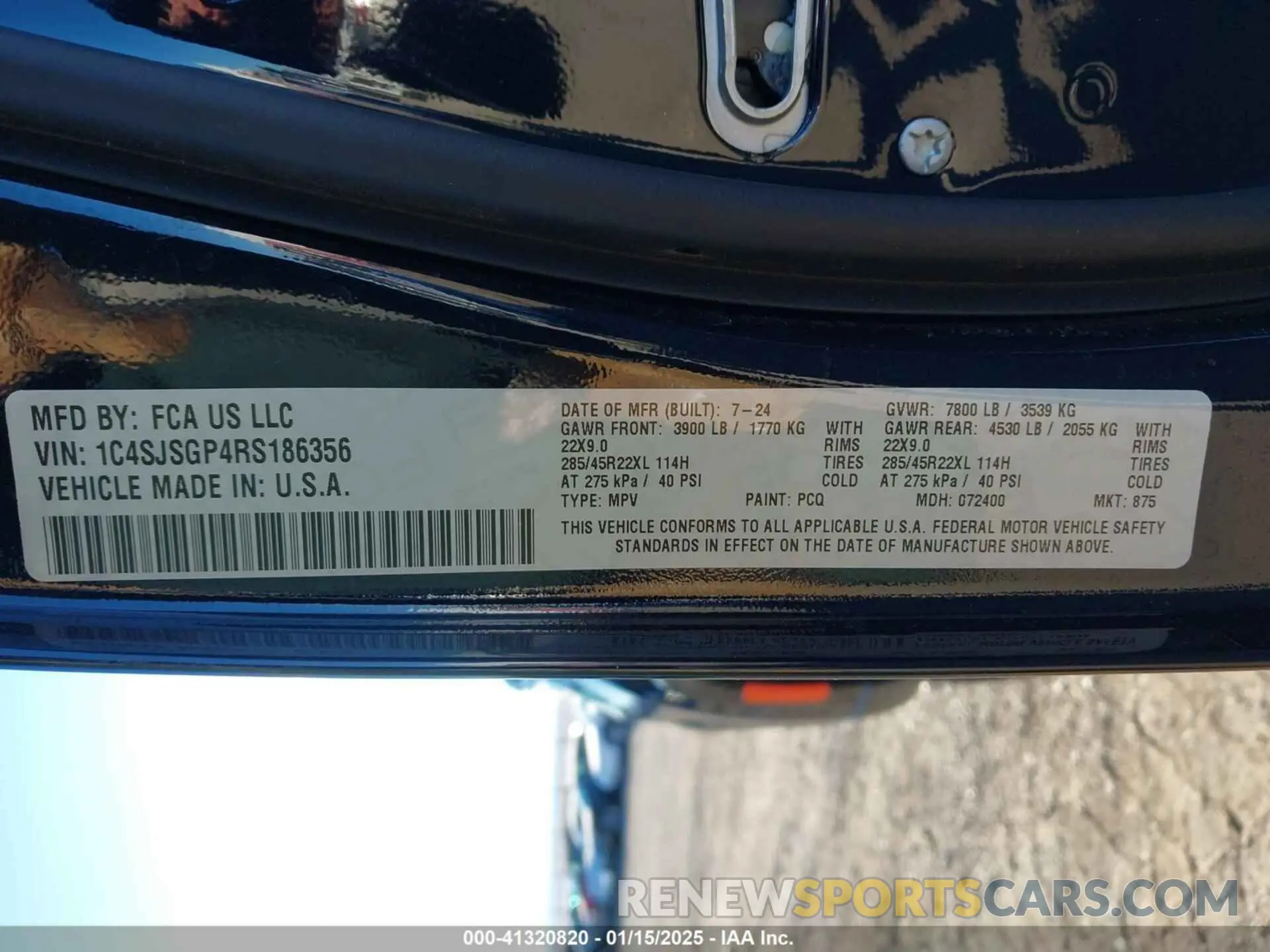9 fotografías del automóvil dañado 1C4SJSGP4RS186356 JEEP GRAND WAGONEER L 2024