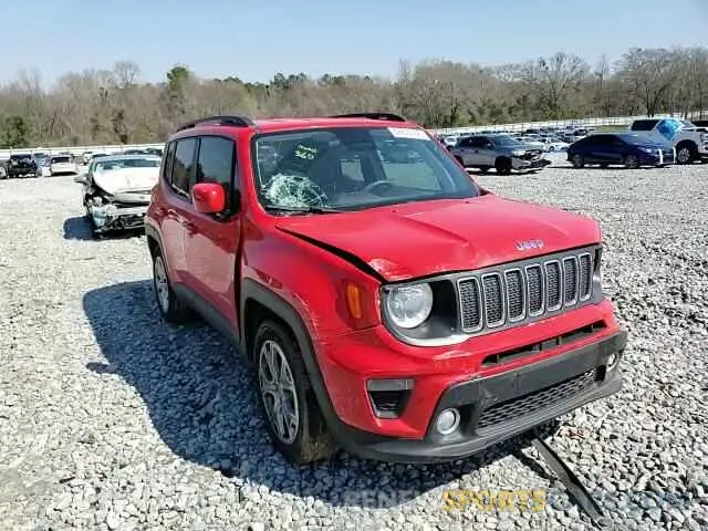 10 fotografías del automóvil dañado ZACNJABB7KPJ77761 JEEP RENEGADE 2019