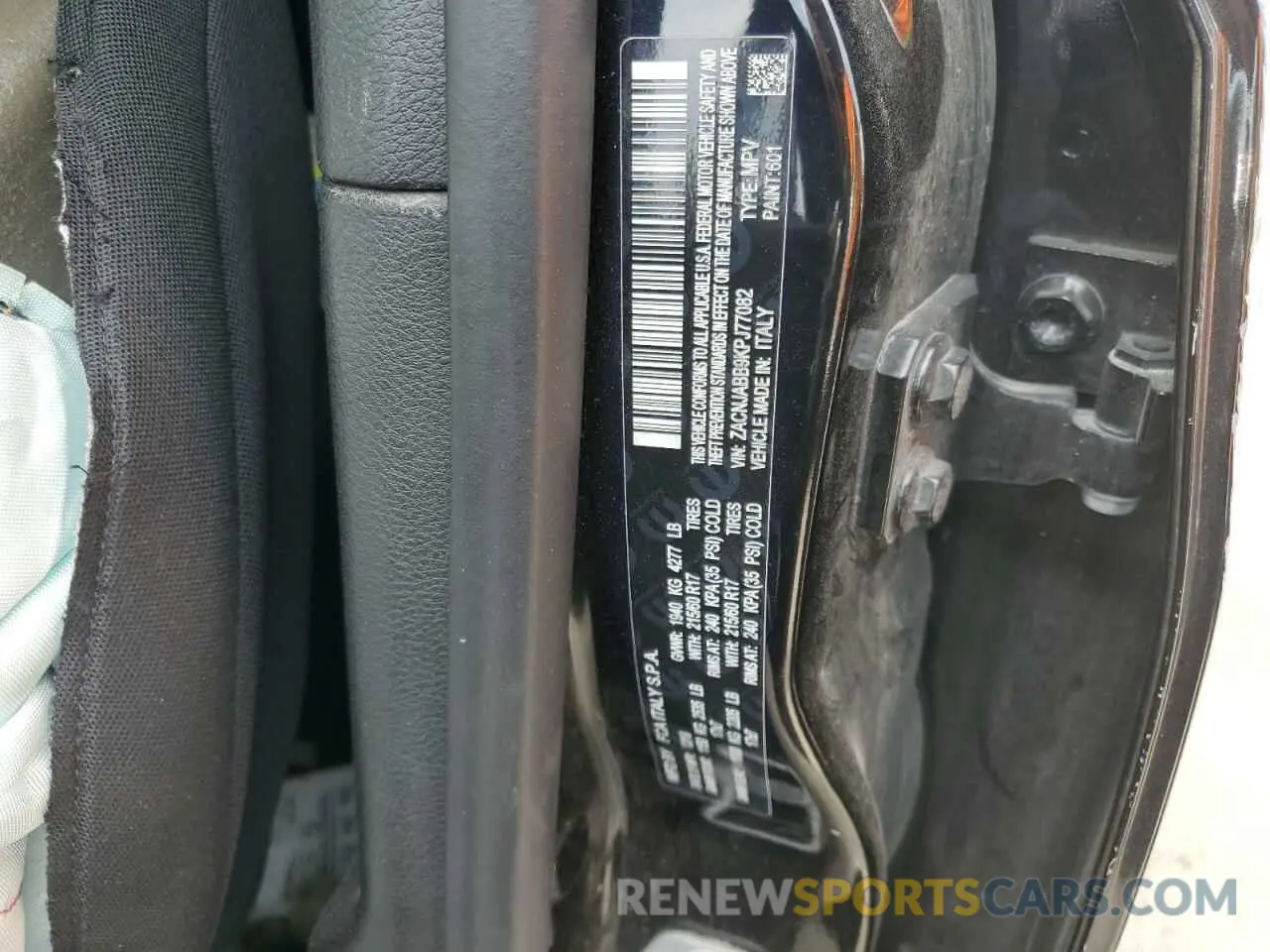 13 fotografías del automóvil dañado ZACNJABB9KPJ77082 JEEP RENEGADE 2019