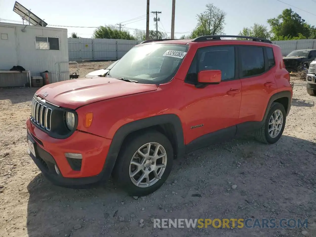 1 fotografías del automóvil dañado ZACNJABB9KPK25499 JEEP RENEGADE 2019