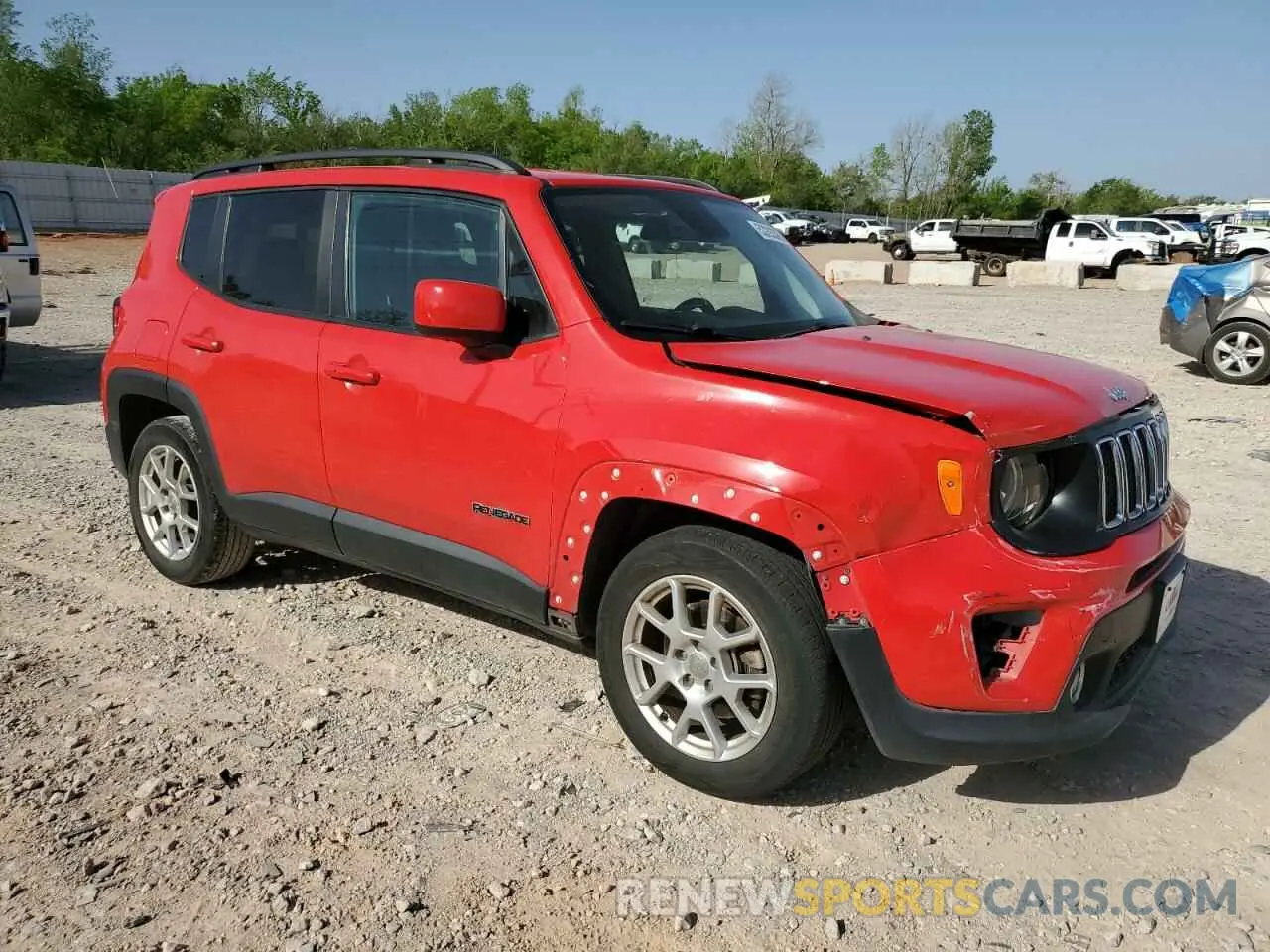 4 fotografías del automóvil dañado ZACNJABB9KPK25499 JEEP RENEGADE 2019