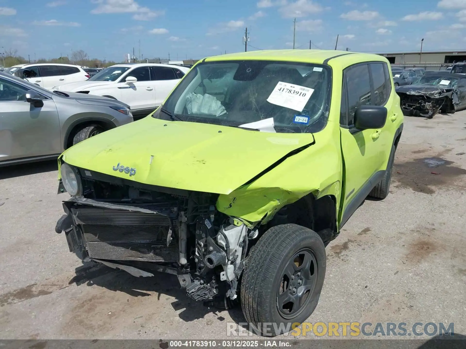 2 fotografías del automóvil dañado ZACNJBAB0KPJ74109 JEEP RENEGADE 2019