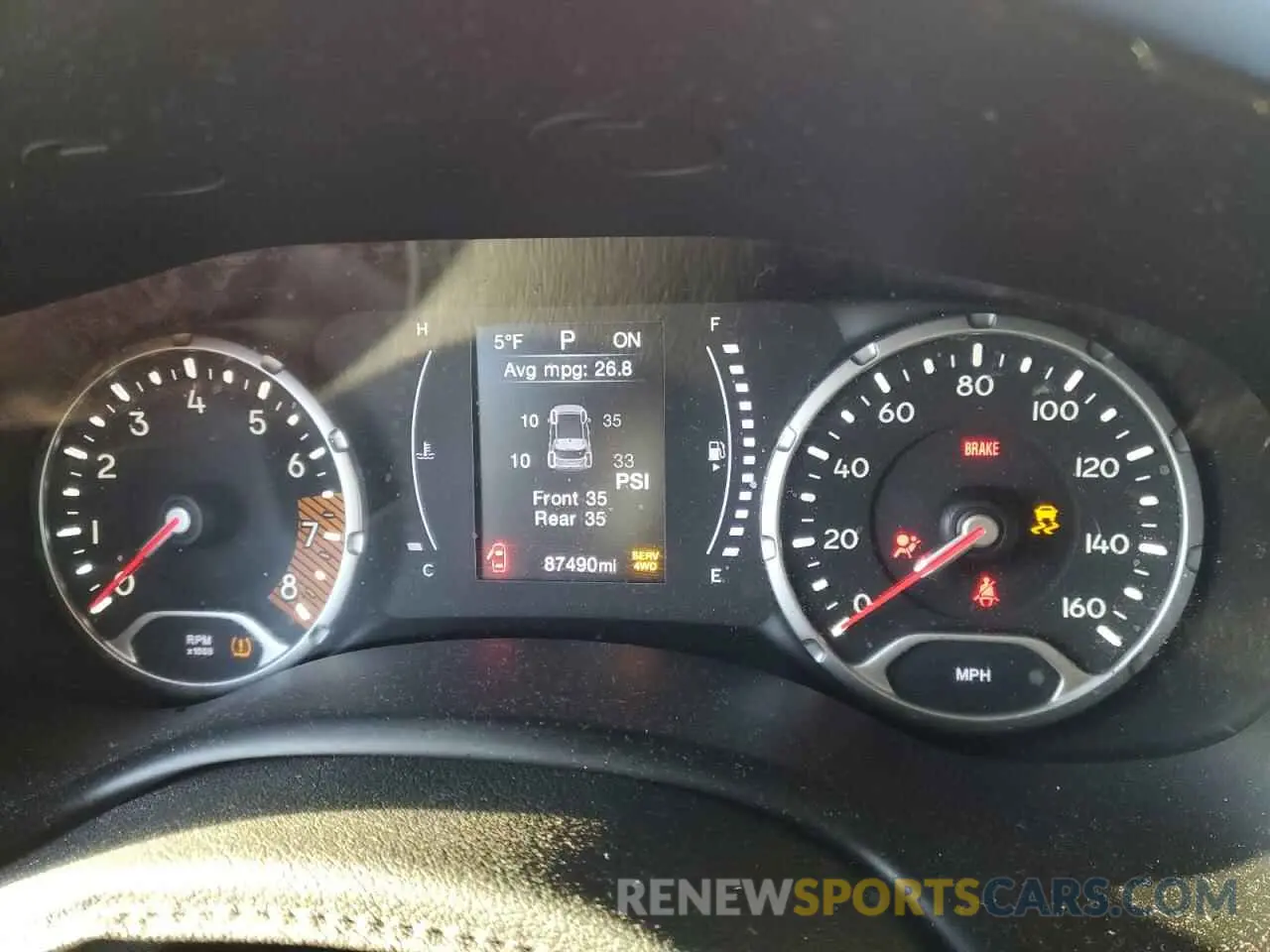 9 fotografías del automóvil dañado ZACNJBAB3KPK41513 JEEP RENEGADE 2019
