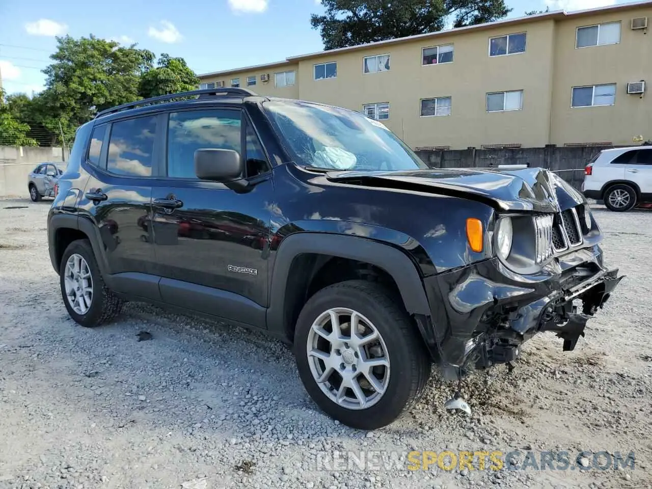 4 fotografías del automóvil dañado ZACNJBAB4KPJ73304 JEEP RENEGADE 2019