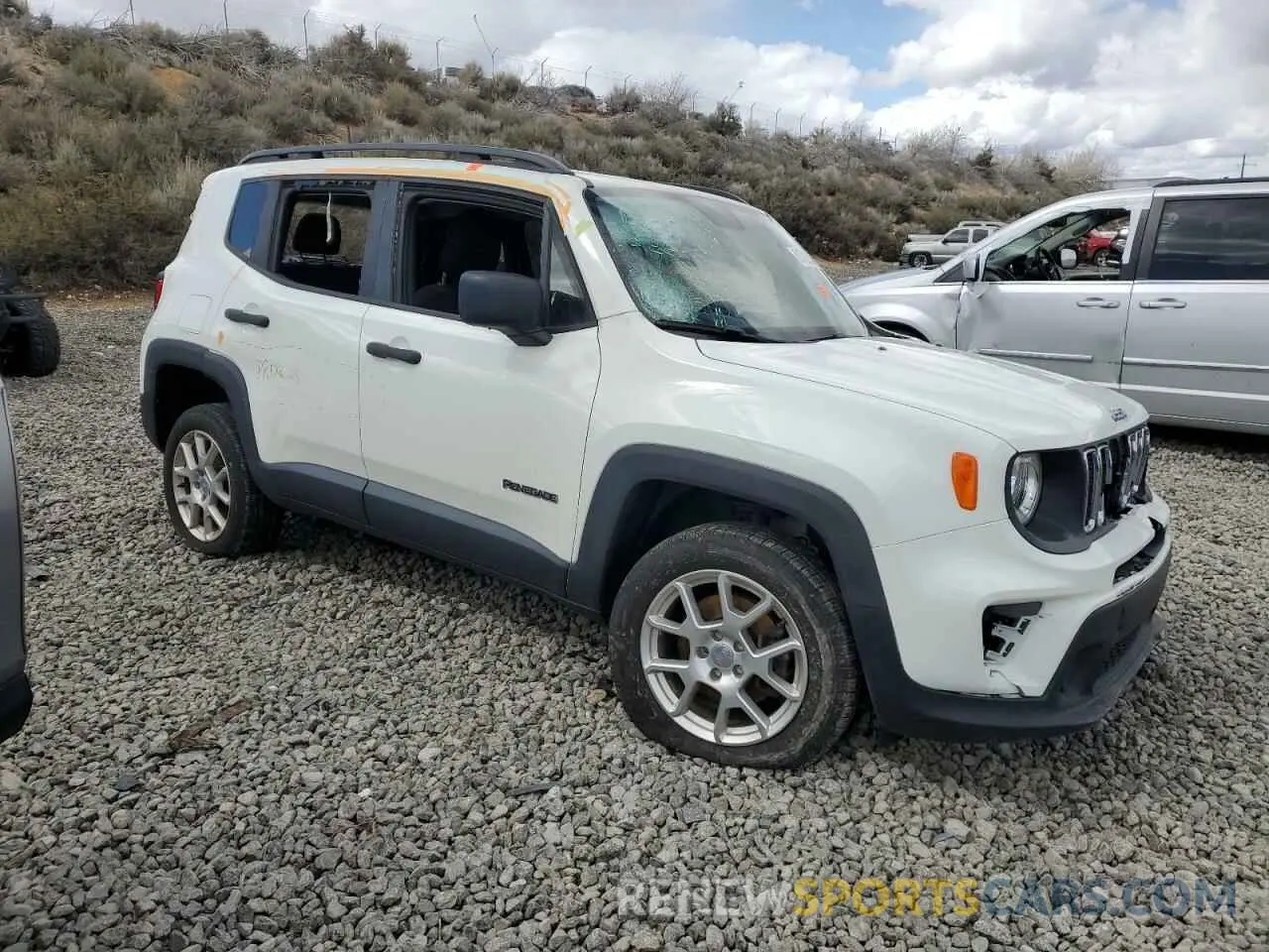 4 fotografías del automóvil dañado ZACNJBAB6KPJ96678 JEEP RENEGADE 2019