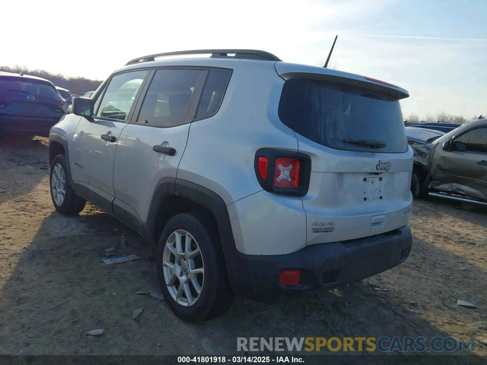 3 fotografías del automóvil dañado ZACNJBAB7KPK71811 JEEP RENEGADE 2019