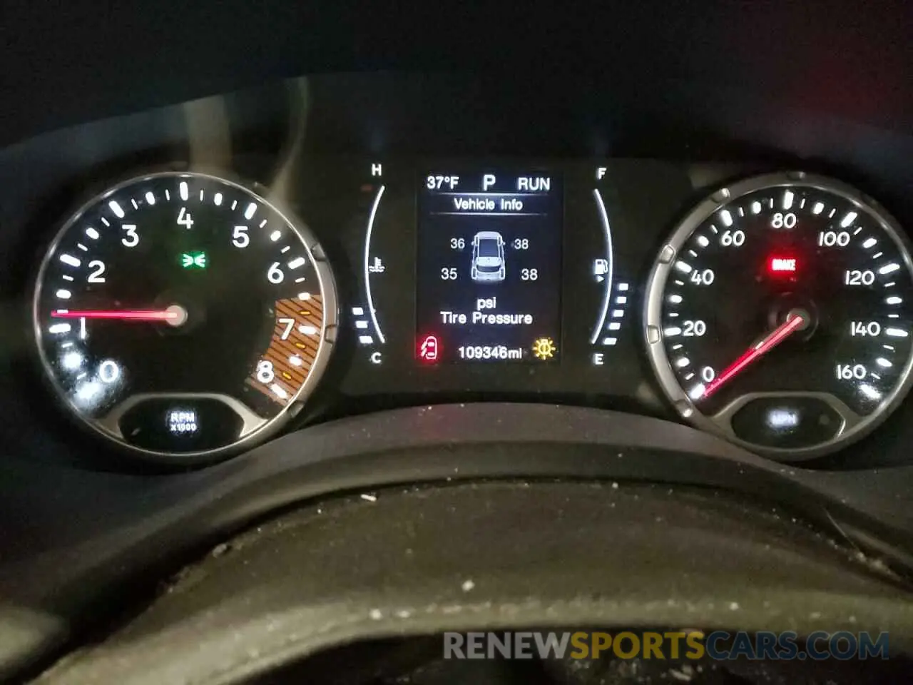 9 fotografías del automóvil dañado ZACNJBBB1KPK66070 JEEP RENEGADE 2019