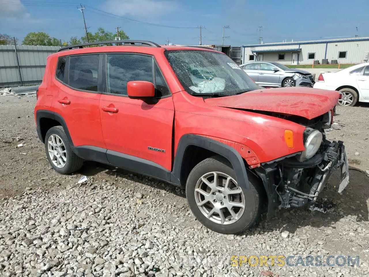 4 fotografías del automóvil dañado ZACNJBBB5KPK30611 JEEP RENEGADE 2019