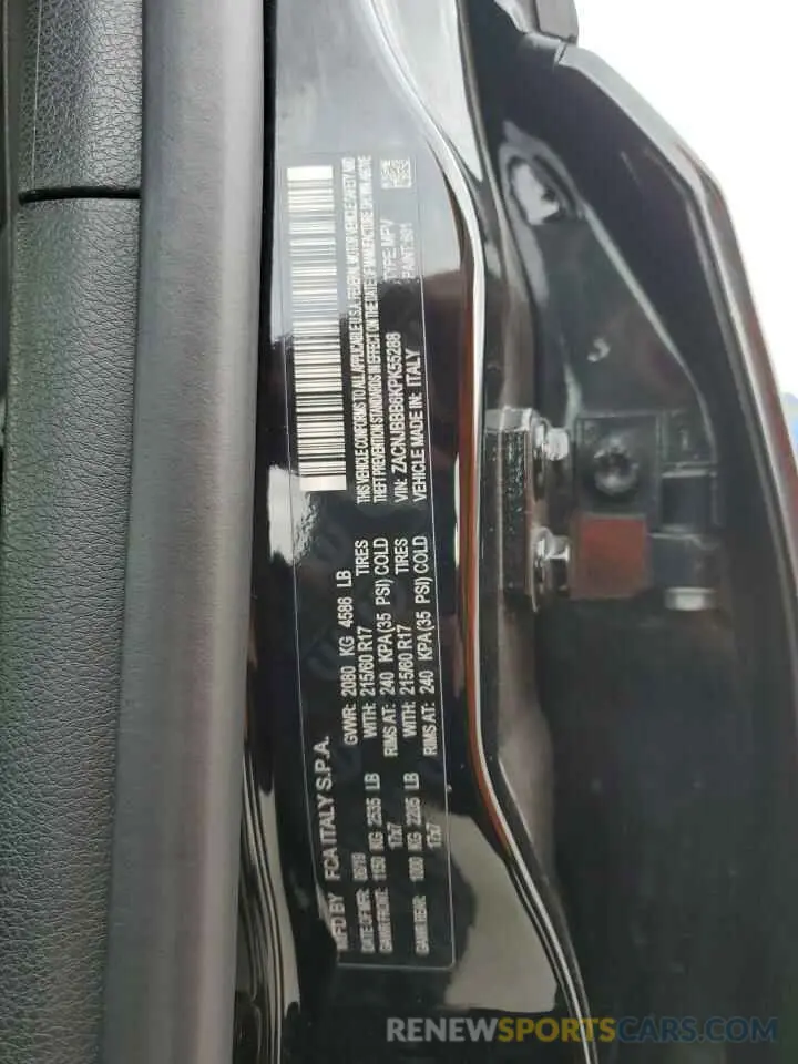 13 fotografías del automóvil dañado ZACNJBBB6KPK55288 JEEP RENEGADE 2019