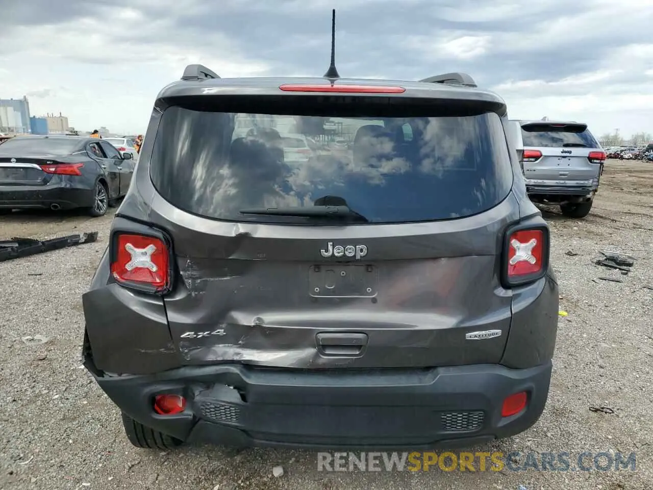 6 fotografías del automóvil dañado ZACNJBBB7KPK07332 JEEP RENEGADE 2019