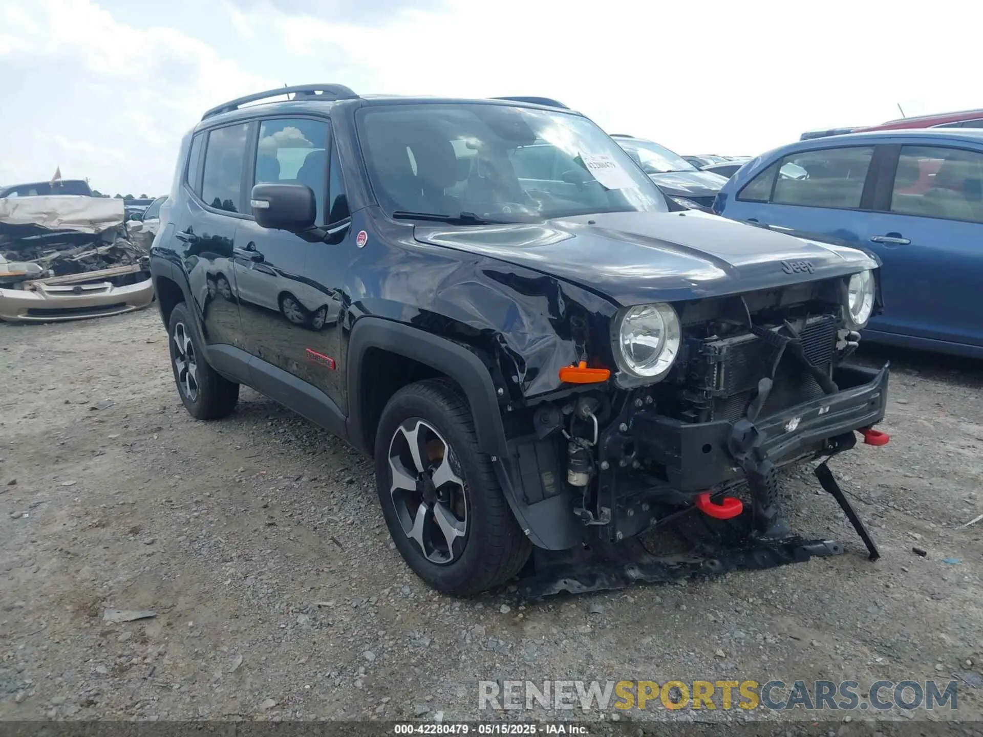1 fotografías del automóvil dañado ZACNJBC14KPK13840 JEEP RENEGADE 2019
