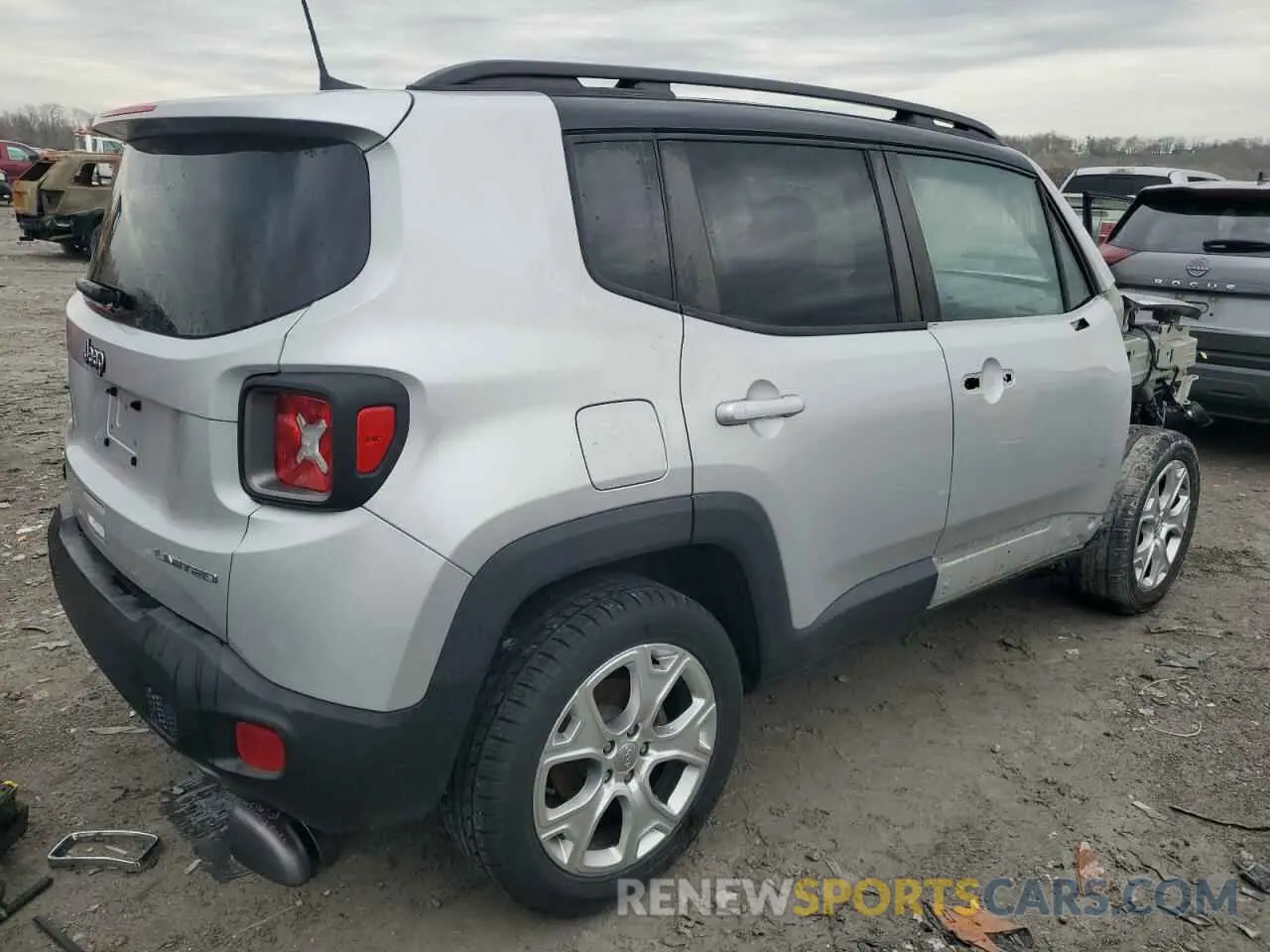 3 fotografías del automóvil dañado ZACNJBD18KPJ93770 JEEP RENEGADE 2019