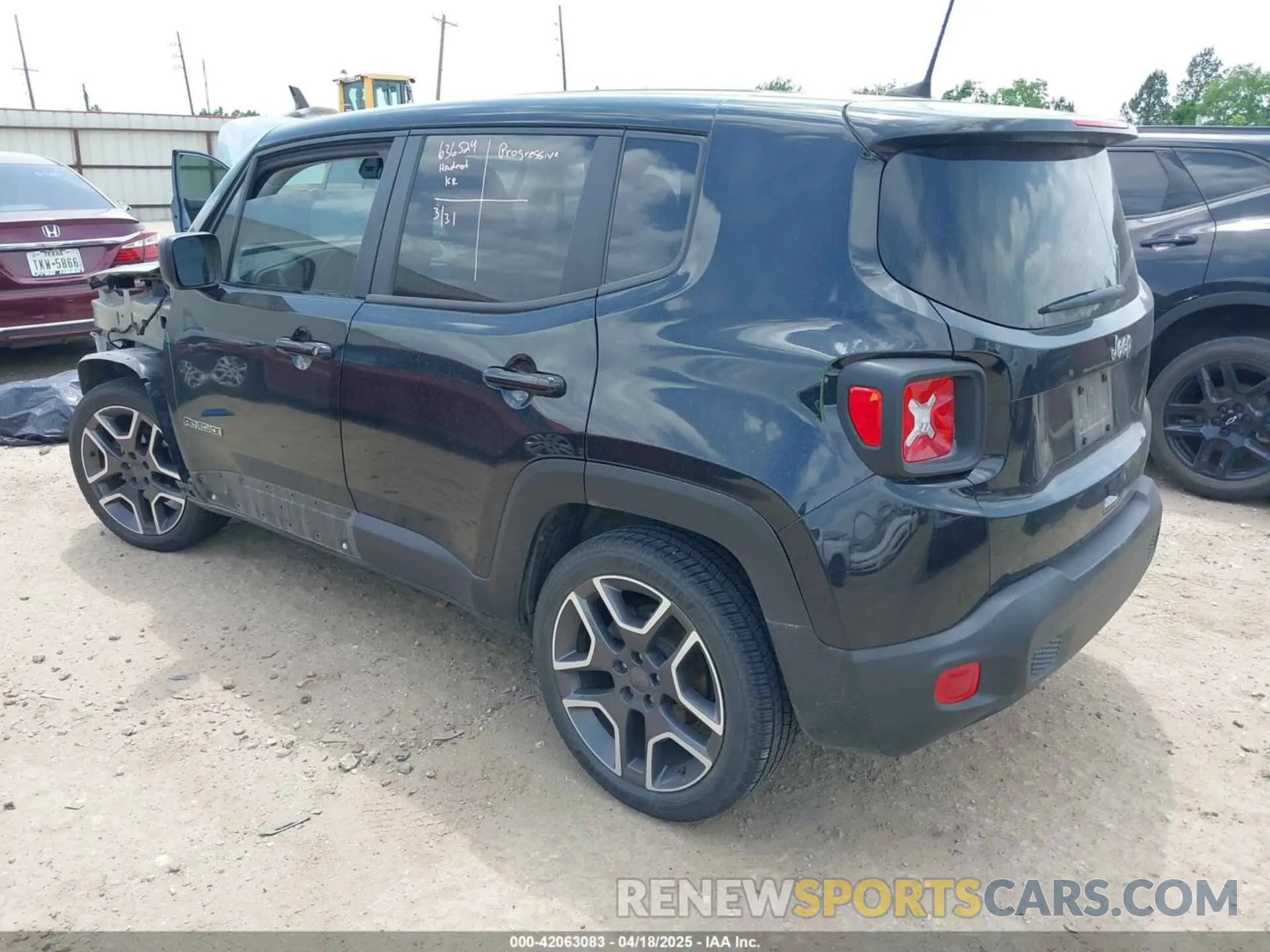 3 fotografías del automóvil dañado ZACNJAAB2LPM06219 JEEP RENEGADE 2020
