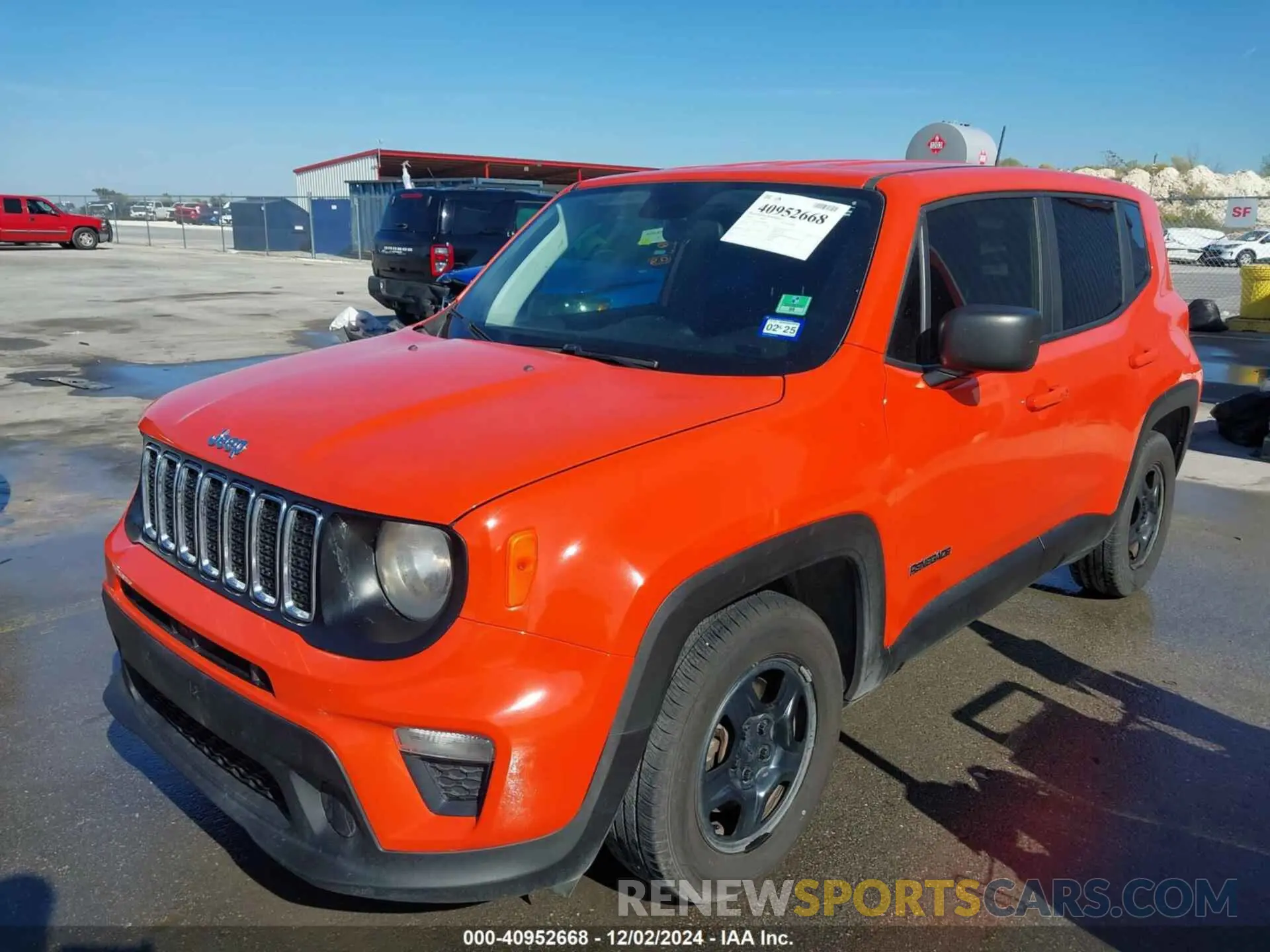 2 fotografías del automóvil dañado ZACNJAAB8LPL86428 JEEP RENEGADE 2020