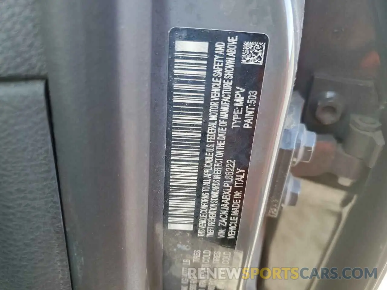 14 fotografías del automóvil dañado ZACNJAABXLPL86222 JEEP RENEGADE 2020