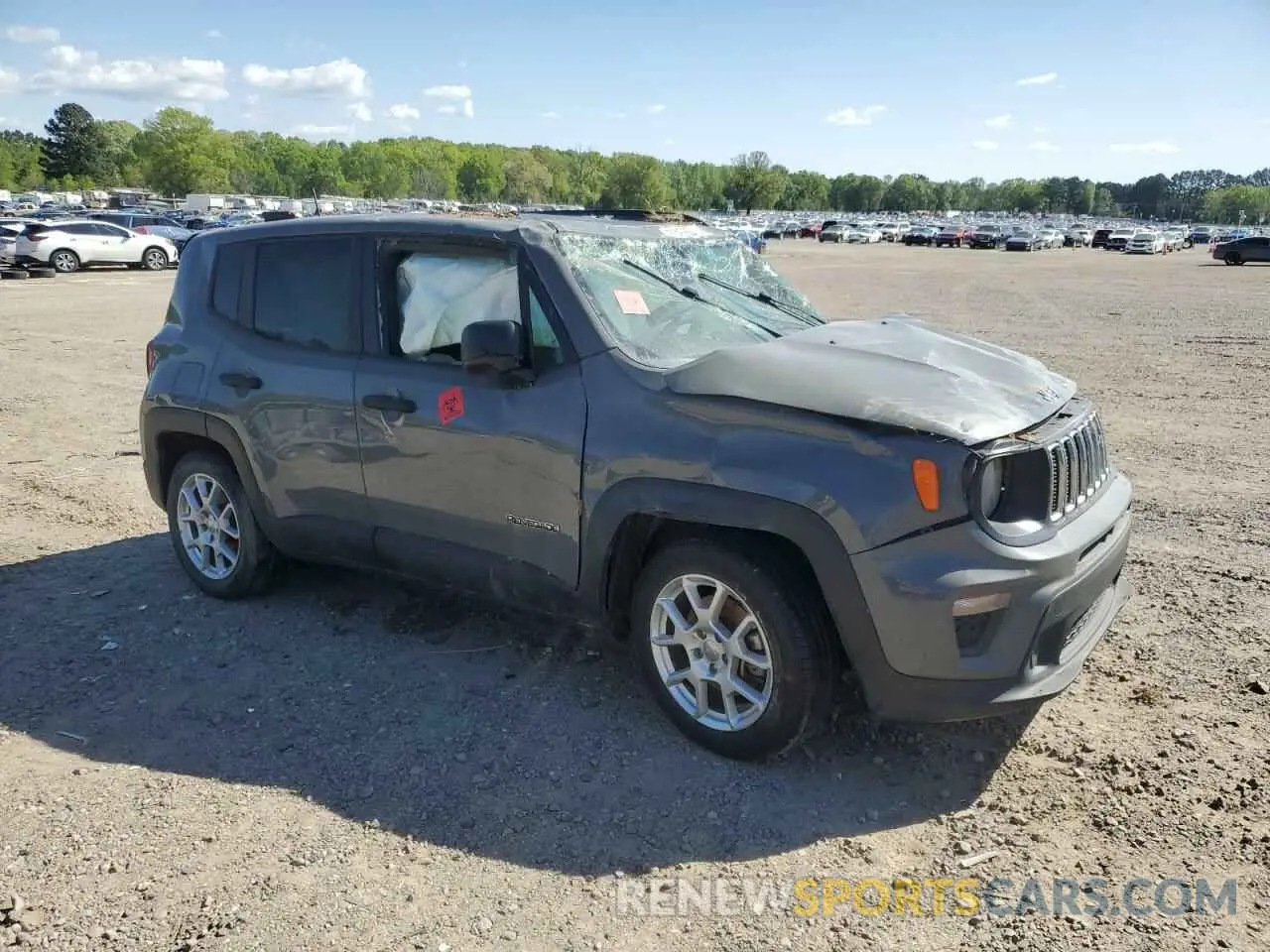 4 fotografías del automóvil dañado ZACNJAABXLPL86222 JEEP RENEGADE 2020