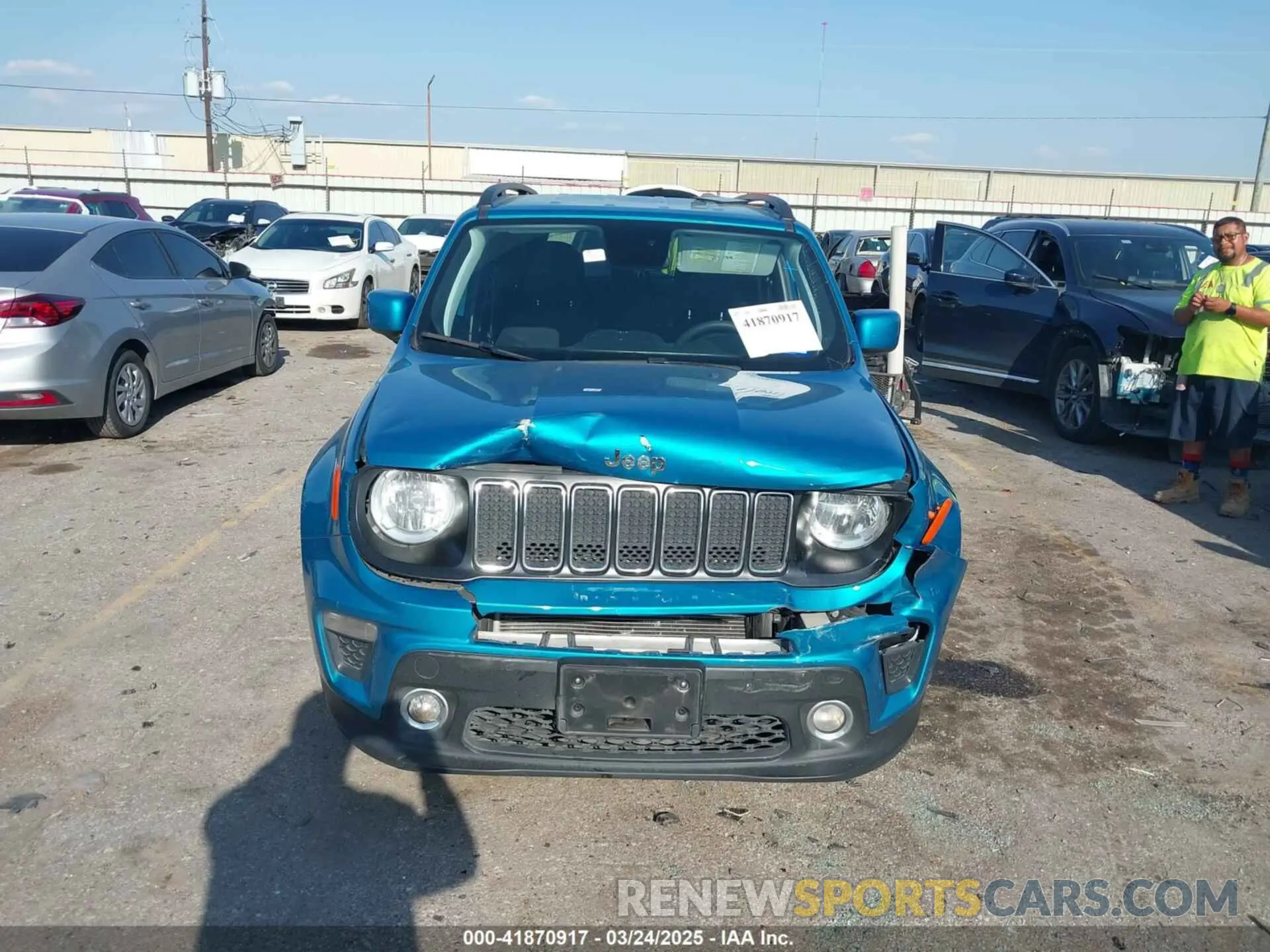 12 fotografías del automóvil dañado ZACNJABB1LPL03274 JEEP RENEGADE 2020