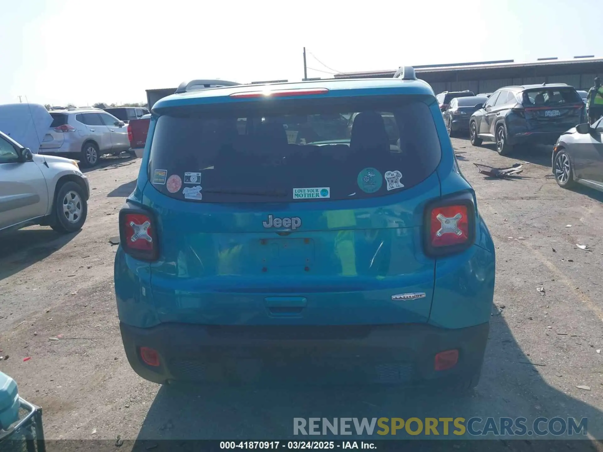 16 fotografías del automóvil dañado ZACNJABB1LPL03274 JEEP RENEGADE 2020