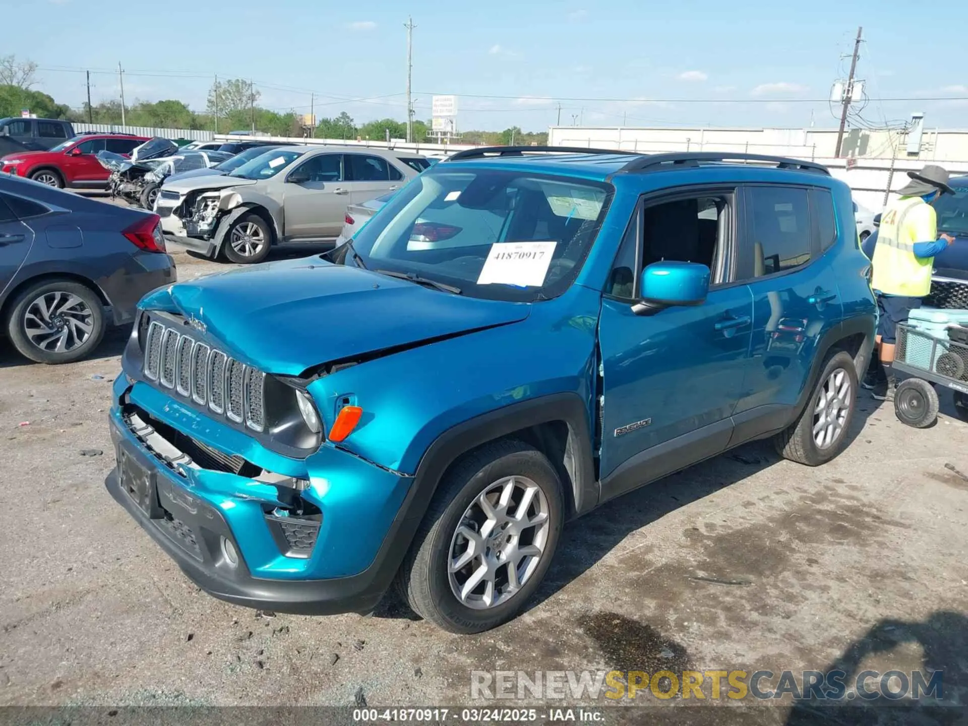 2 fotografías del automóvil dañado ZACNJABB1LPL03274 JEEP RENEGADE 2020