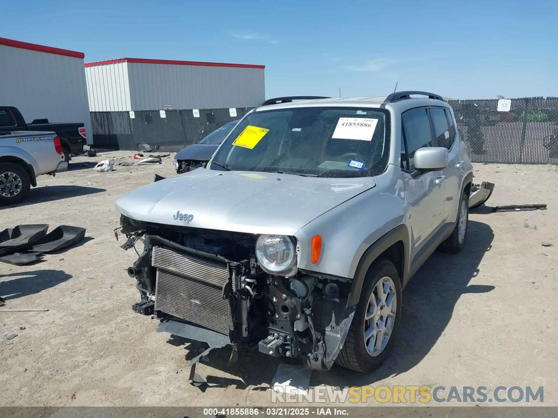 2 fotografías del automóvil dañado ZACNJABB8LPL11534 JEEP RENEGADE 2020