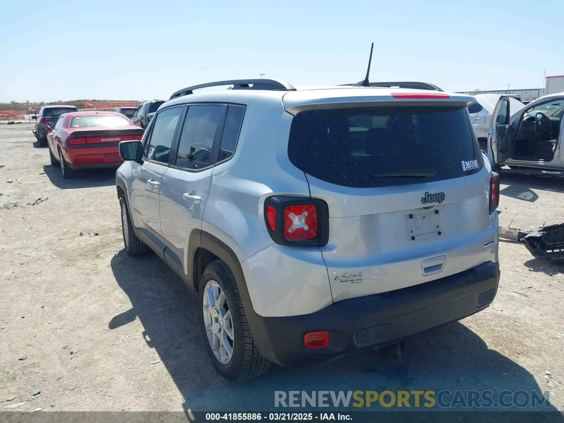 3 fotografías del automóvil dañado ZACNJABB8LPL11534 JEEP RENEGADE 2020