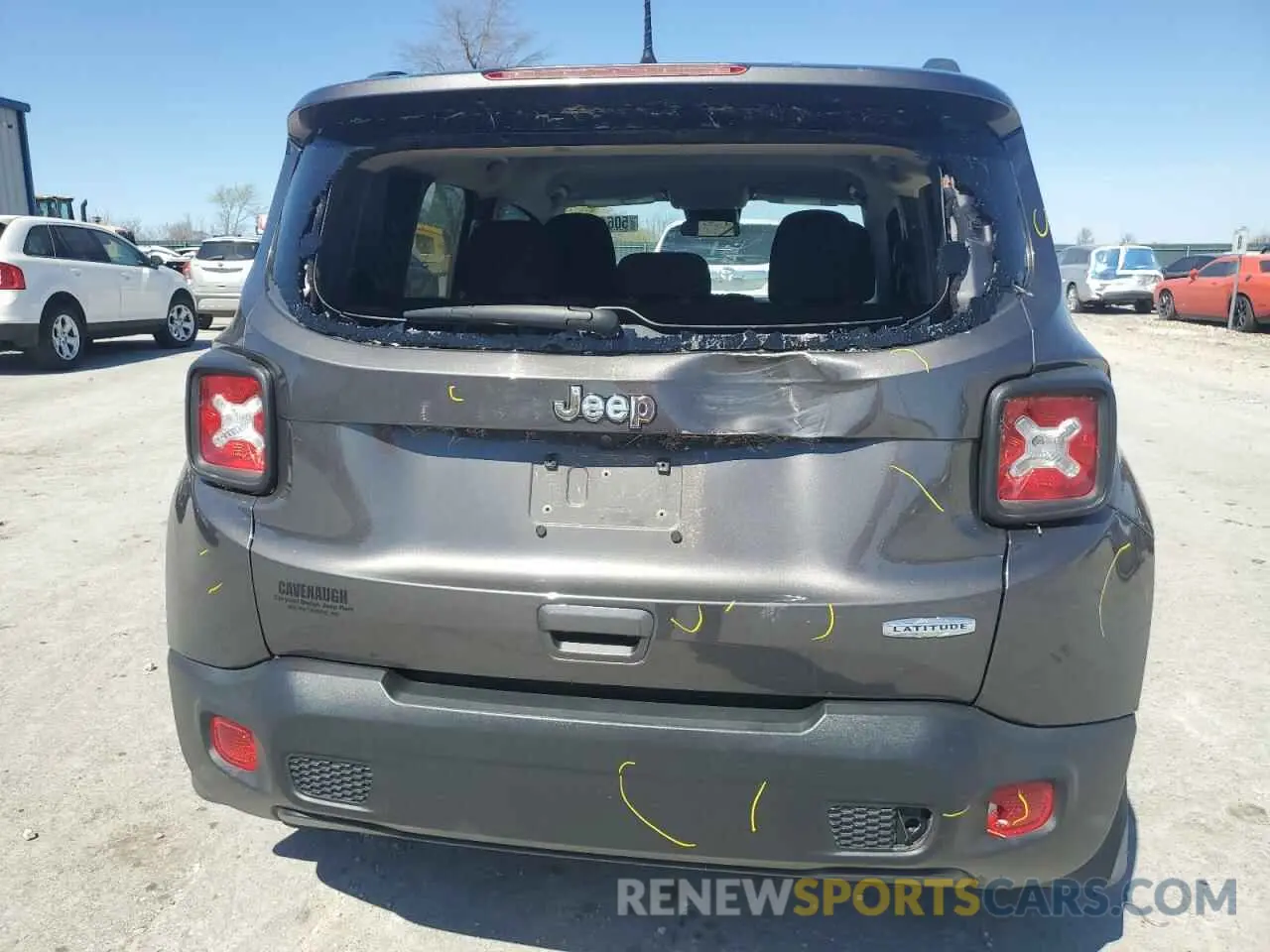 6 fotografías del automóvil dañado ZACNJABB8LPL46722 JEEP RENEGADE 2020