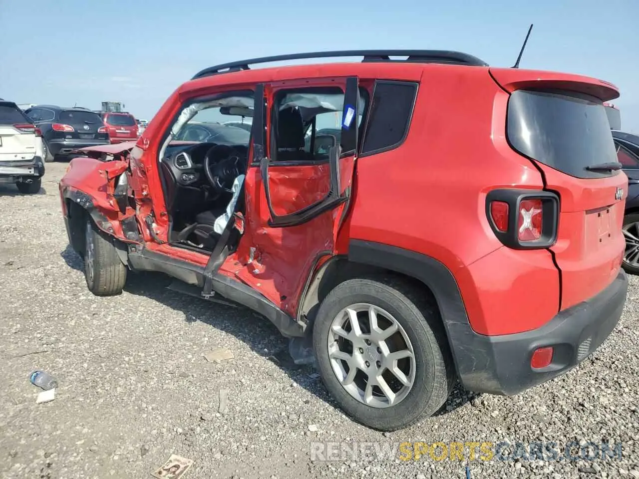 2 fotografías del automóvil dañado ZACNJABB9LPL40007 JEEP RENEGADE 2020