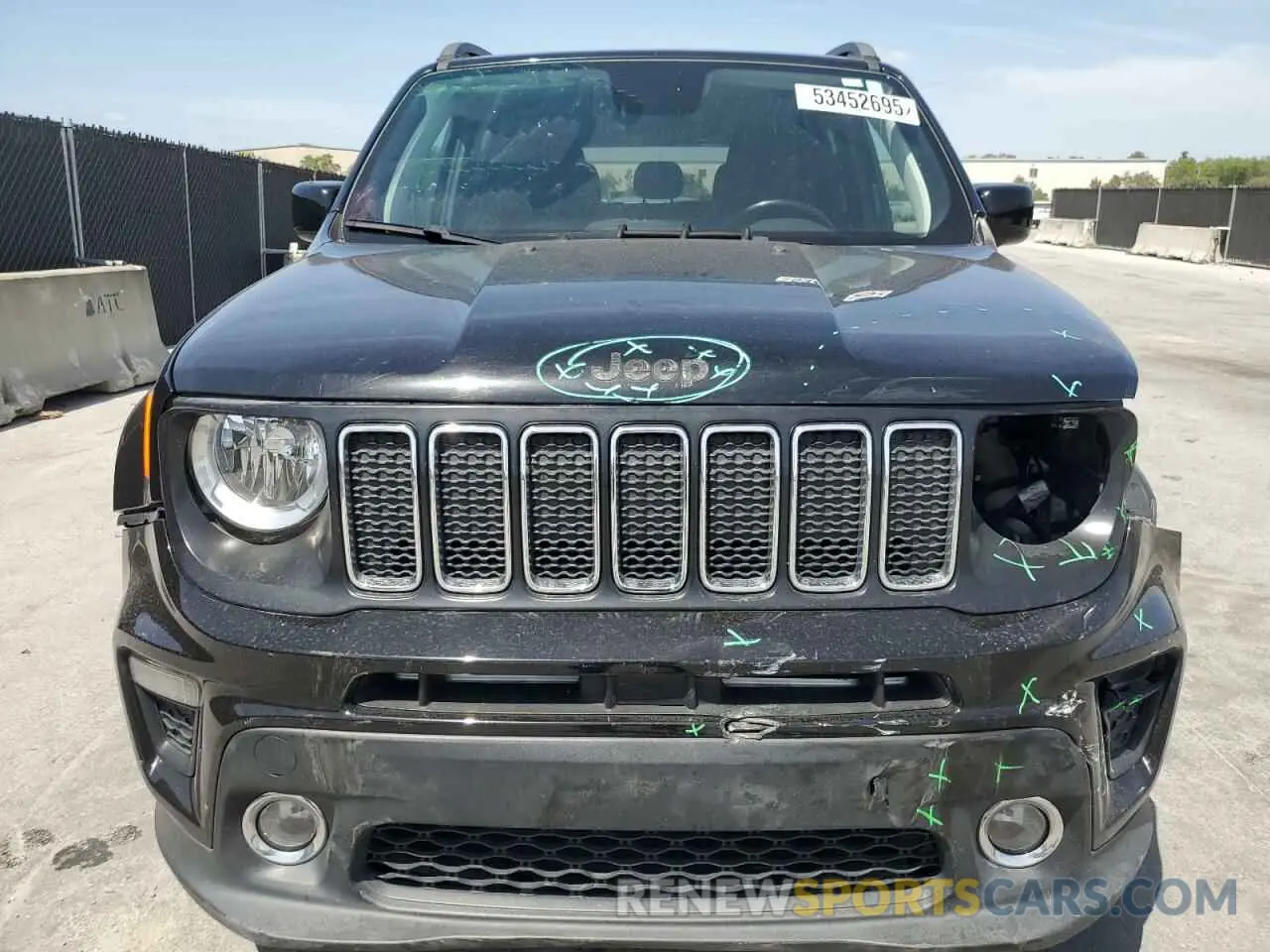 5 fotografías del automóvil dañado ZACNJABB9LPL65716 JEEP RENEGADE 2020