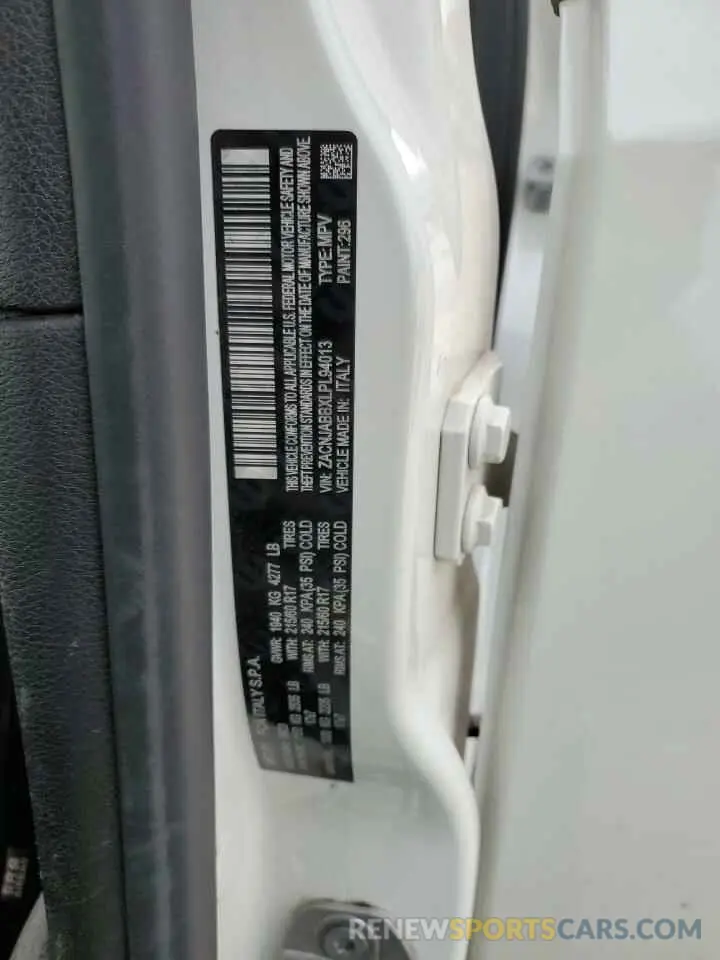 16 fotografías del automóvil dañado ZACNJABBXLPL94013 JEEP RENEGADE 2020