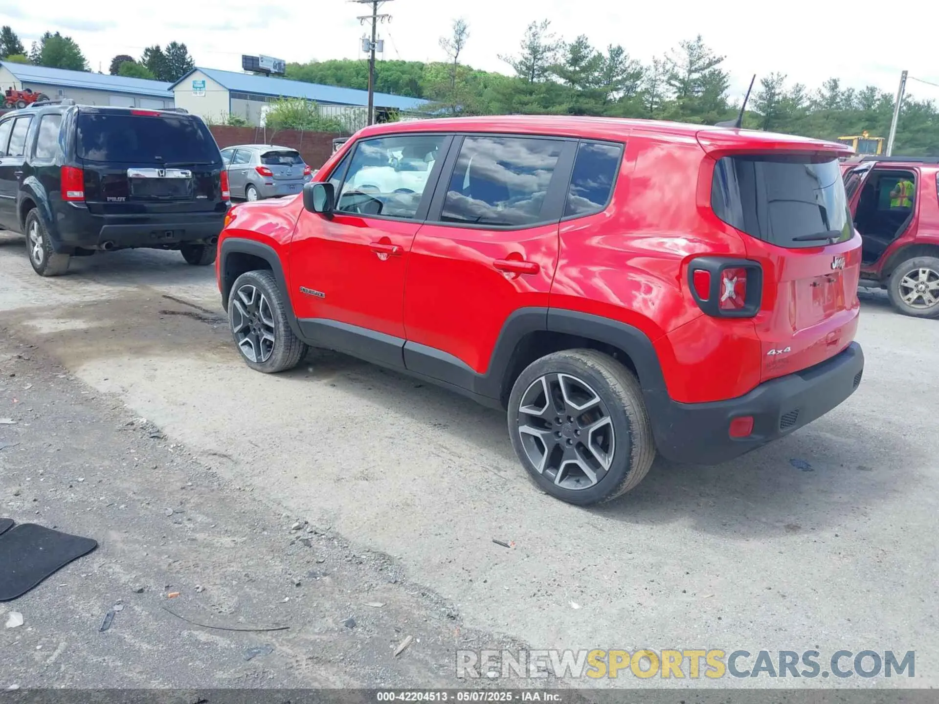 3 fotografías del automóvil dañado ZACNJBAB0LPM08654 JEEP RENEGADE 2020