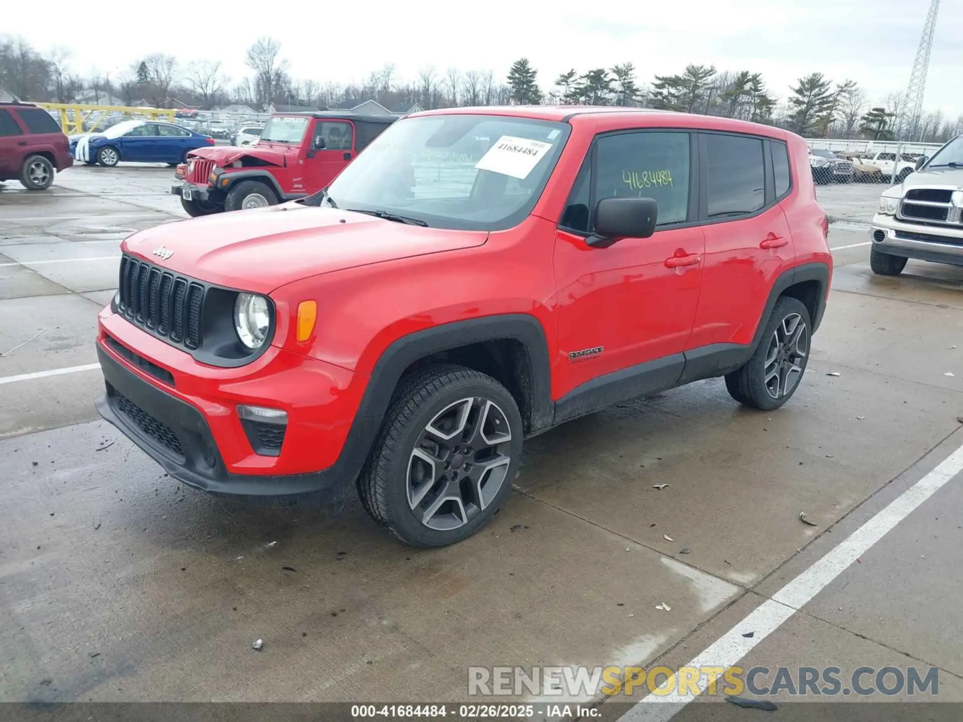 2 fotografías del automóvil dañado ZACNJBAB1LPL73400 JEEP RENEGADE 2020