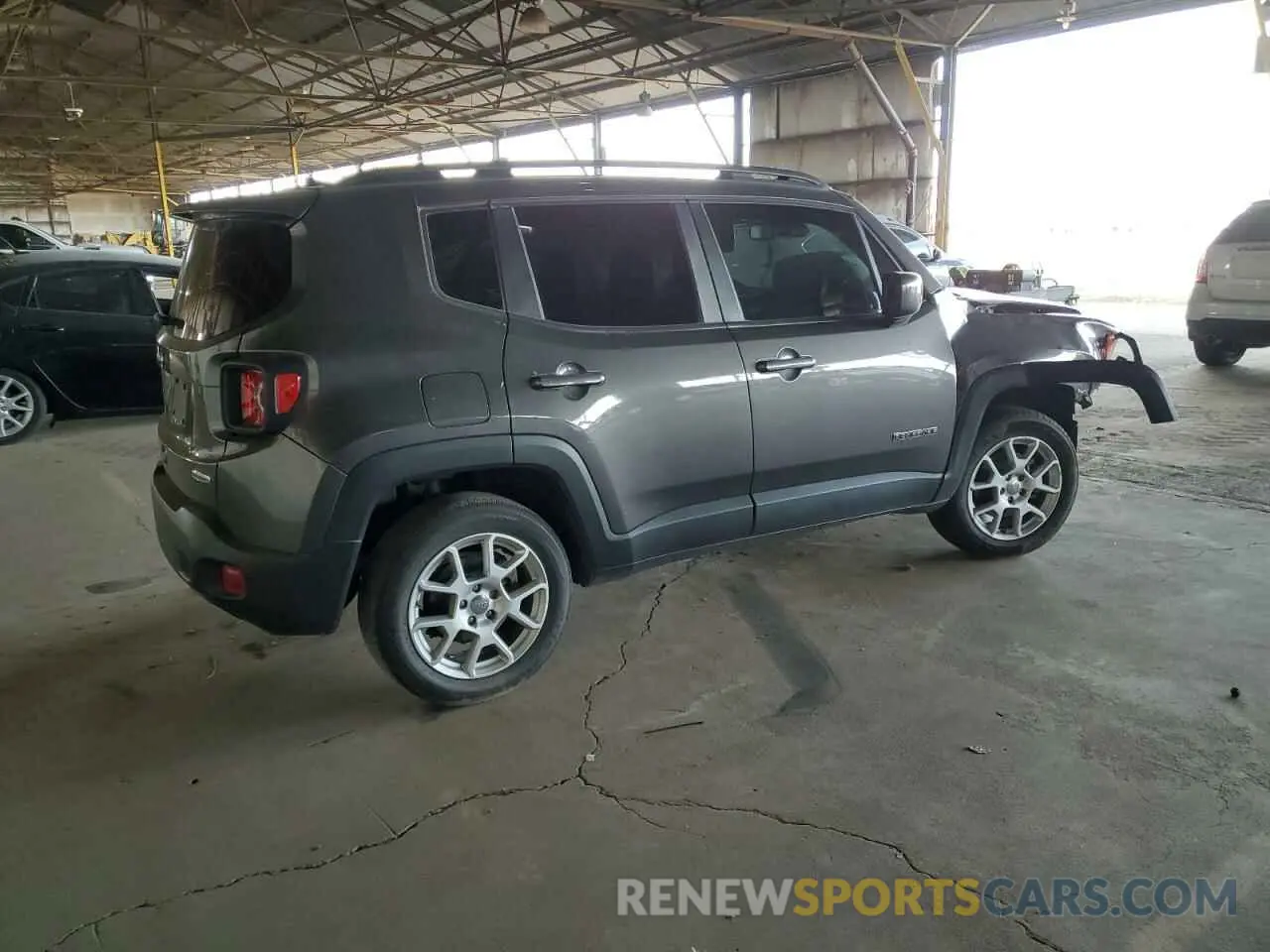 3 fotografías del automóvil dañado ZACNJBBB0LPL65397 JEEP RENEGADE 2020