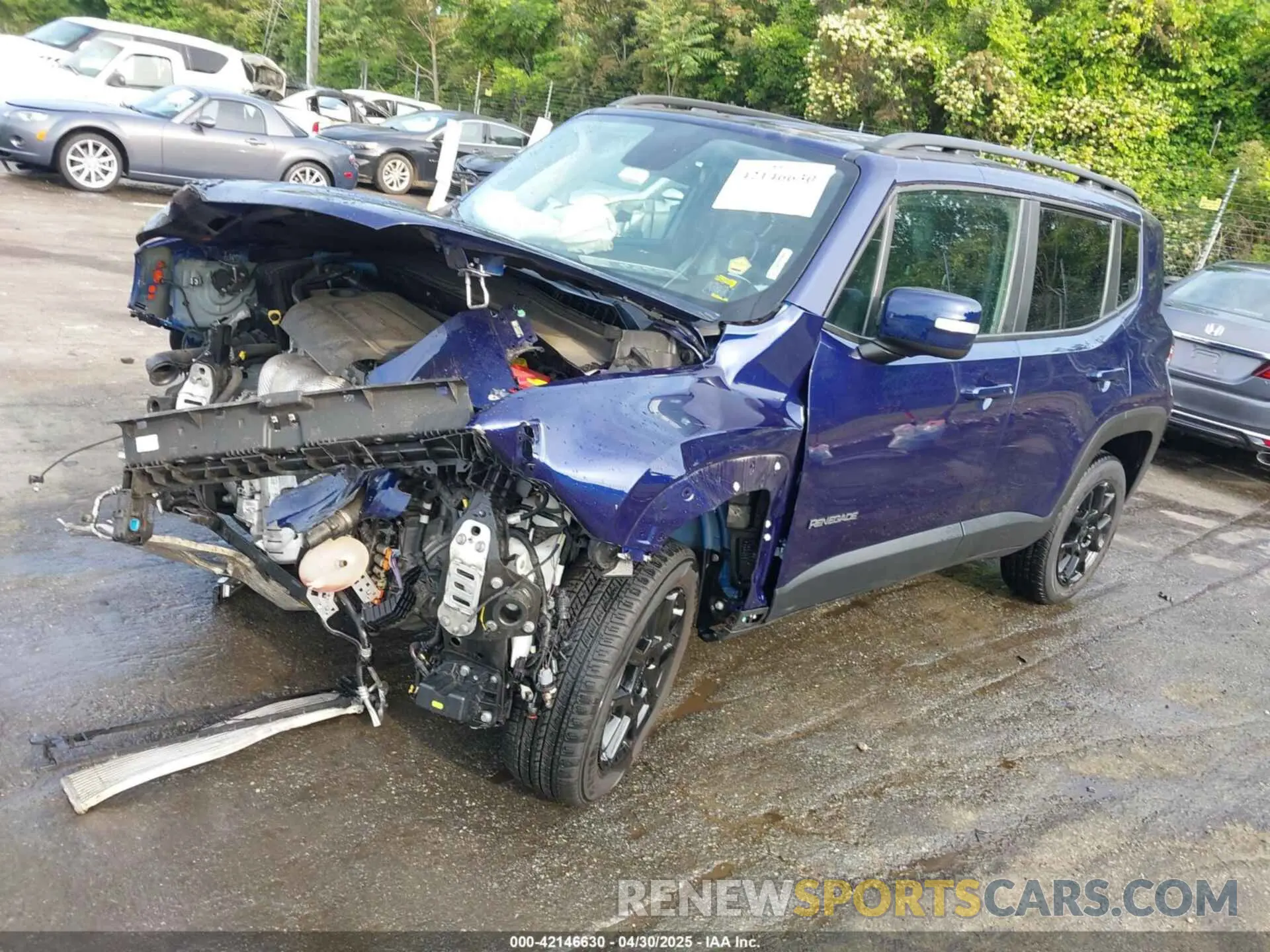 2 fotografías del automóvil dañado ZACNJBBB1LPL35342 JEEP RENEGADE 2020